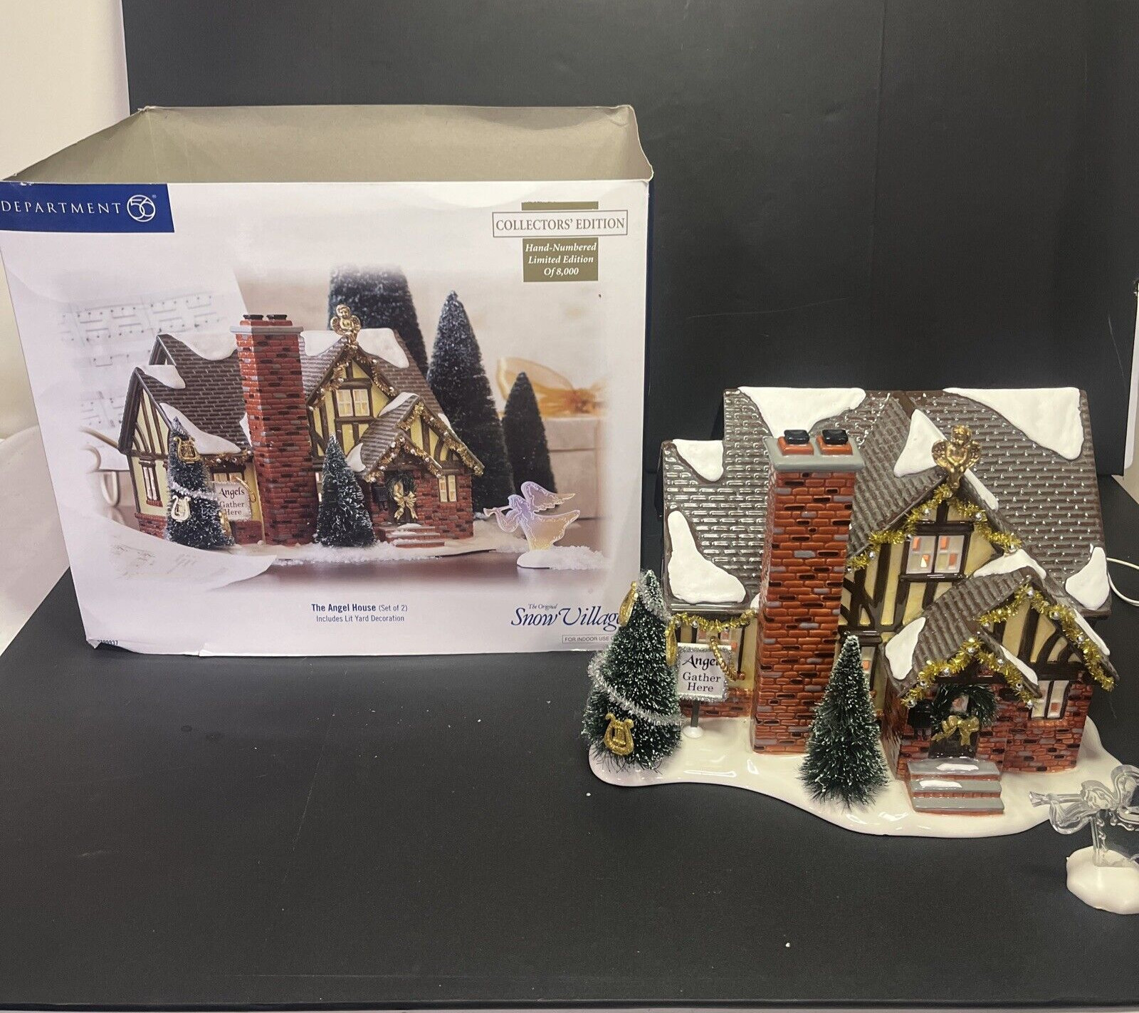 Department 56 Angel House Snow Village 799937 Collector Ed Light Up Angel Box