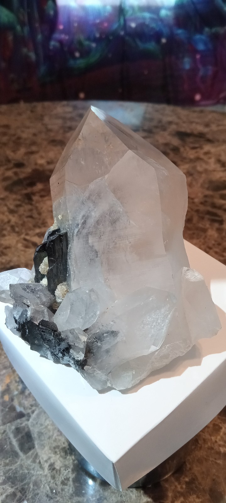 Wolframite in quartz crystal specimen from Yaogangxian, China