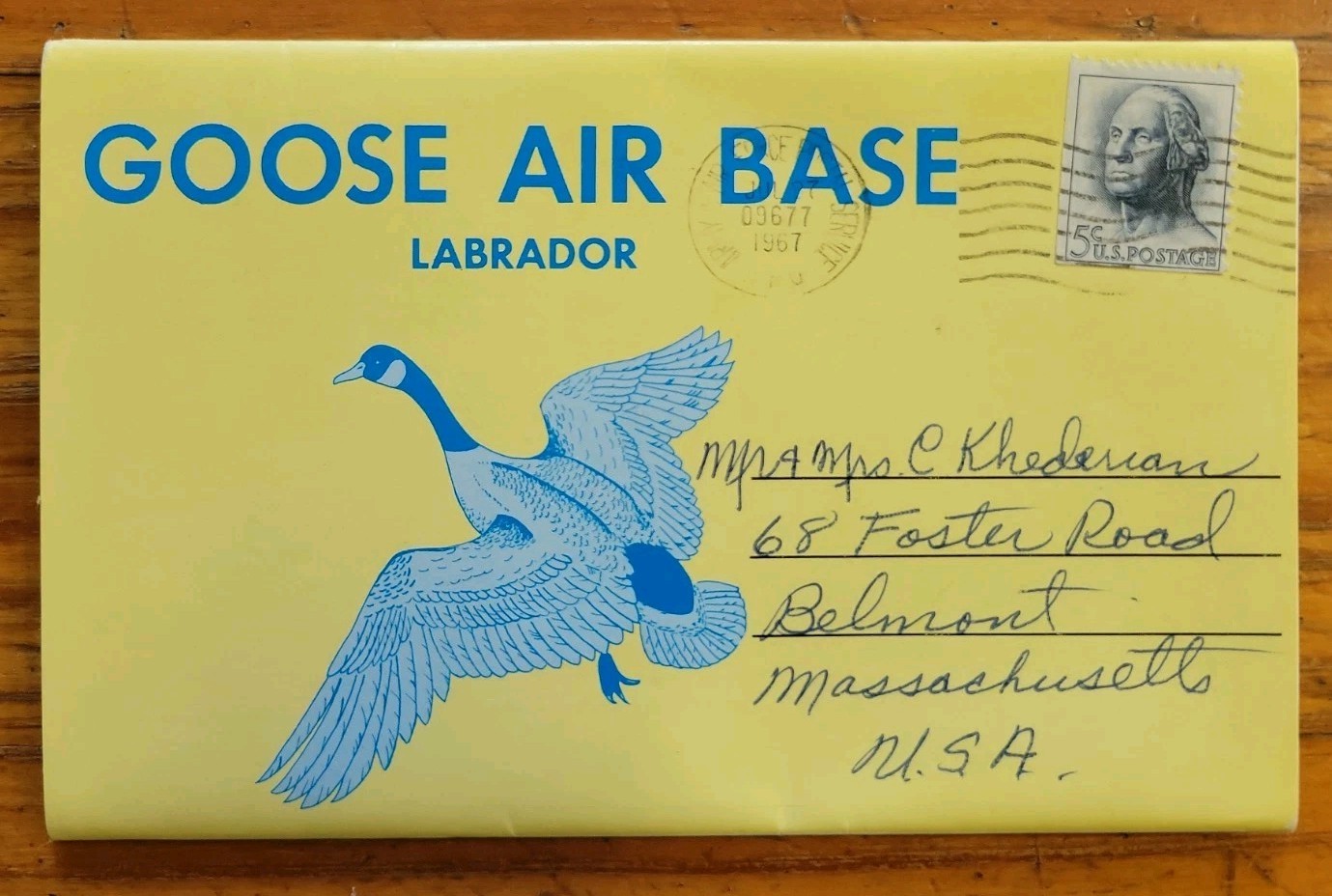1967 Goose Air Base Postcard Folder Labrador Vintage CFB Canada Forces