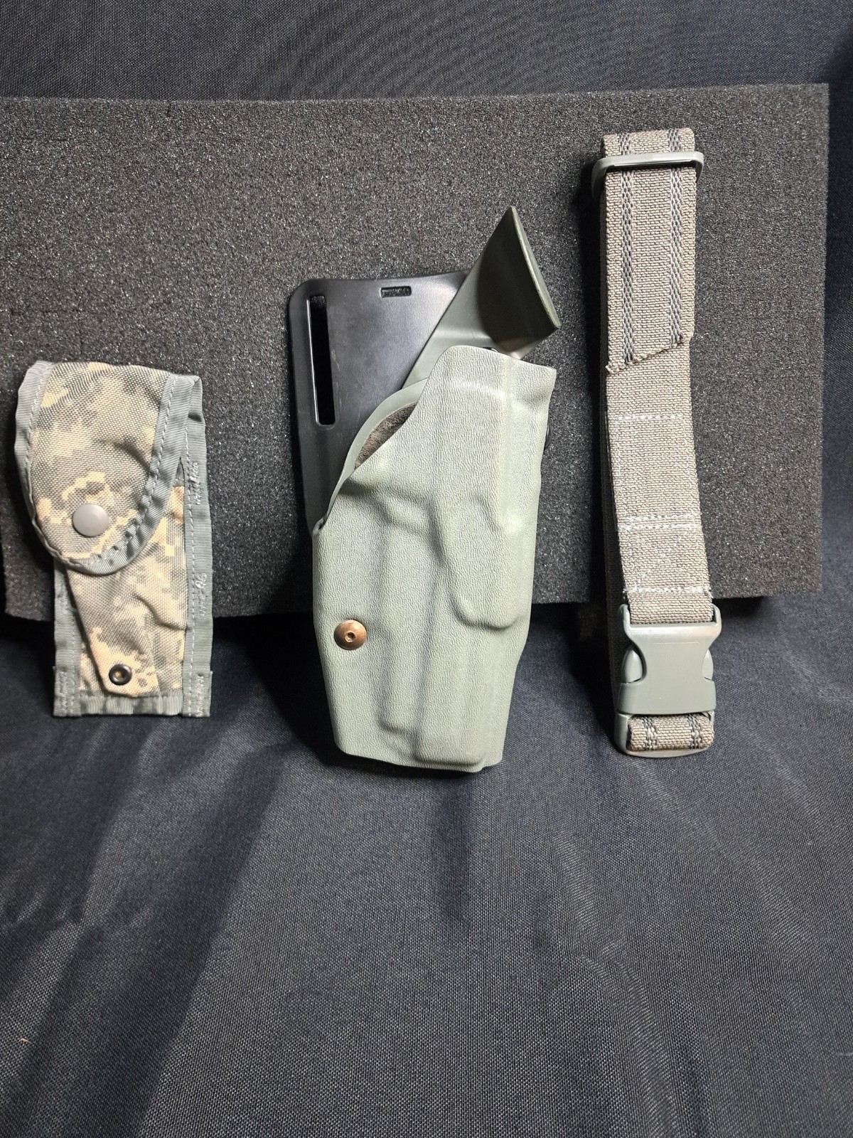 Safariland Kydex Holster Camo Ammo Pouch & Tactical Strap Belt Combo Gear Set