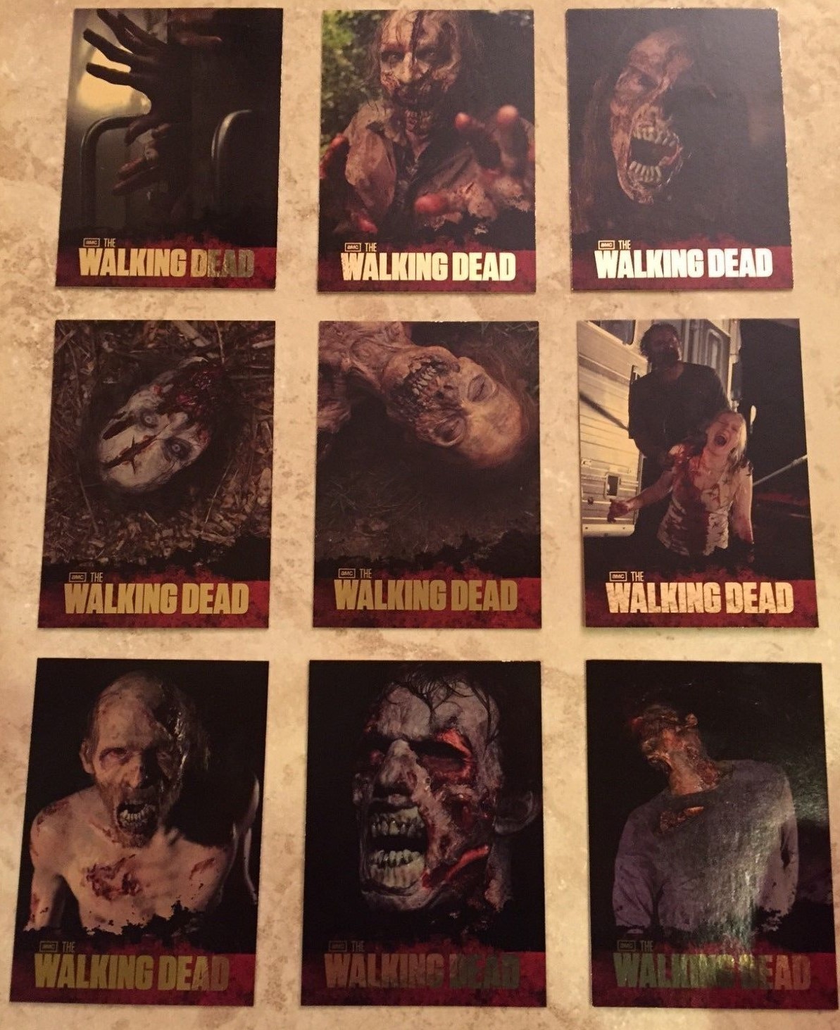 2011 Cryptozoic WALKING DEAD (9) trading card CHASE SET - FOIL WO1-WO9 Season 1