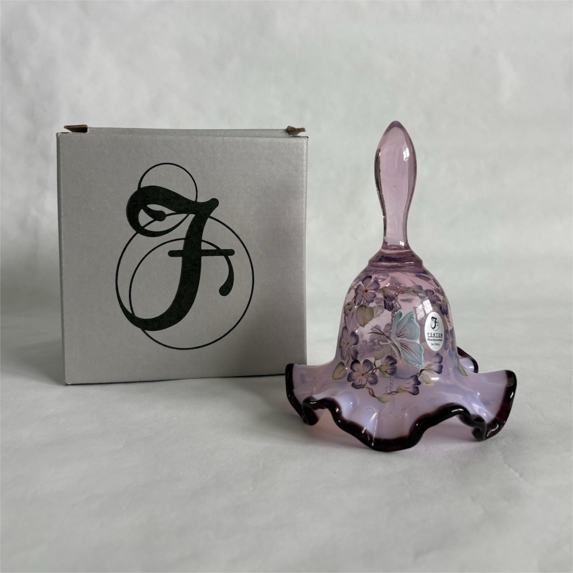 Fenton Limited Edition Glass Bell #108/1500 - Painted G. Owens, Frances Burton