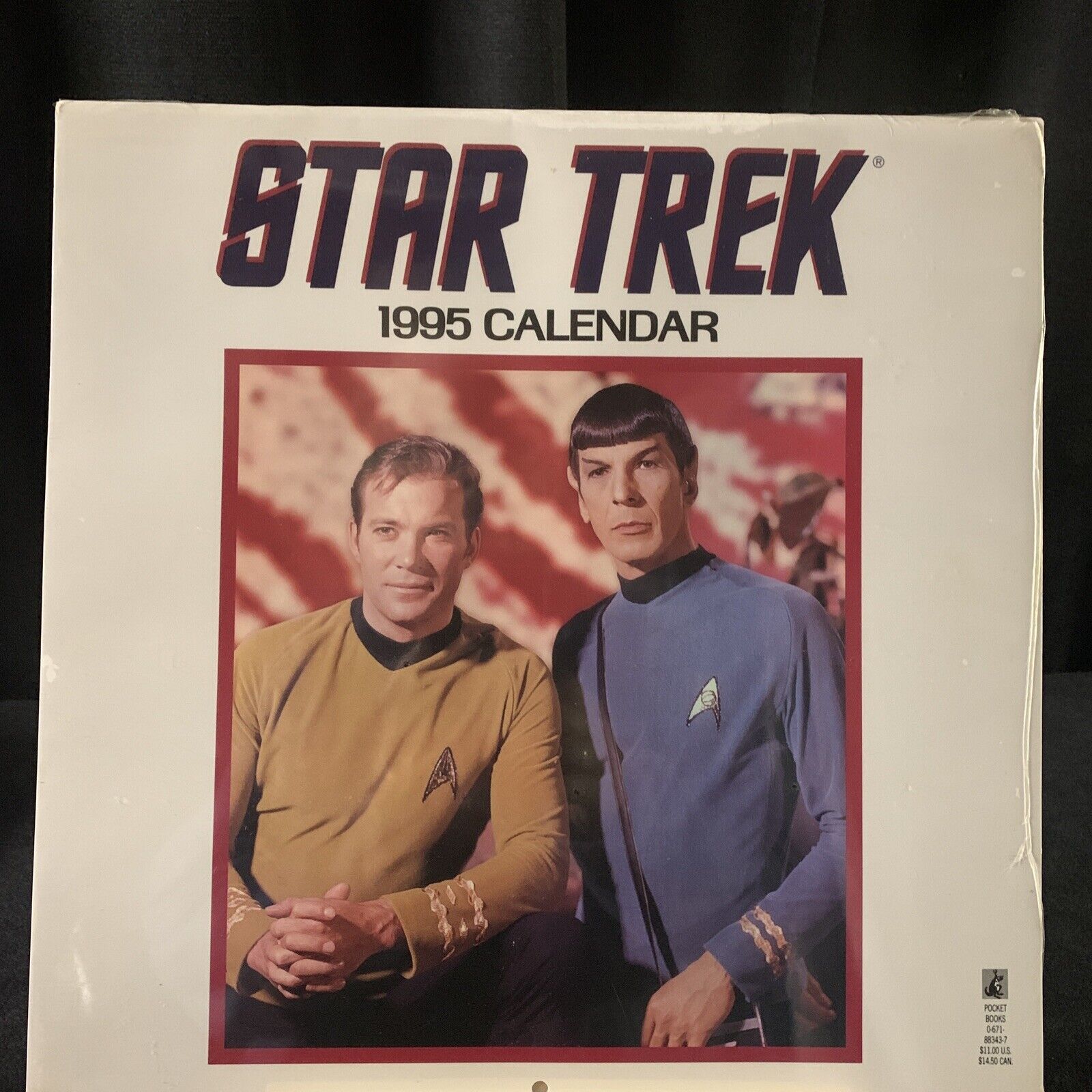 Star Trek 1995 Calendar Brand New Factory Sealed Original Series Kirk Spock
