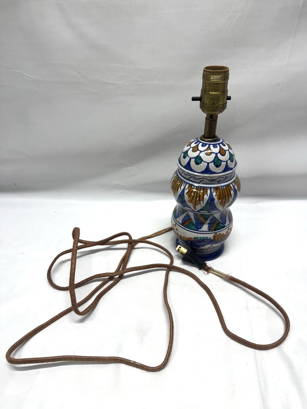 RARE Vintage Italian Ceramic Table Lamp 1950s Italian Pottery Zulimo Aretini