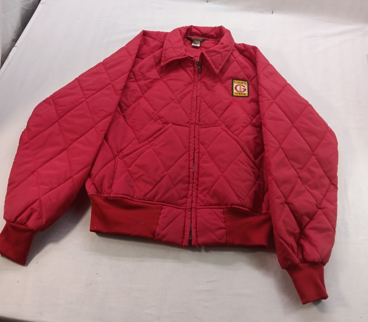 Vintage Swingster Funk\'s G Hybrids Jacket Men L Quilted Nylon Farm Seed Dealer