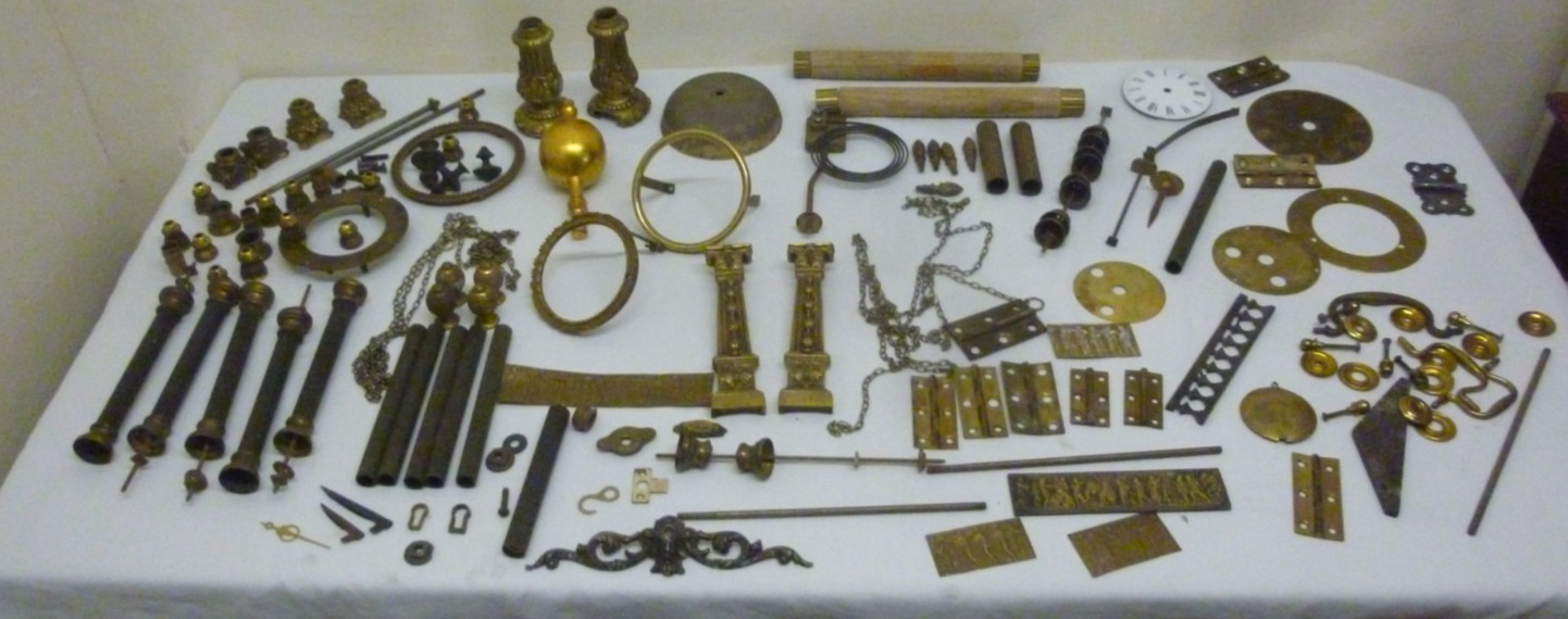 very big lot of old clock parts very big lot of old clock parts