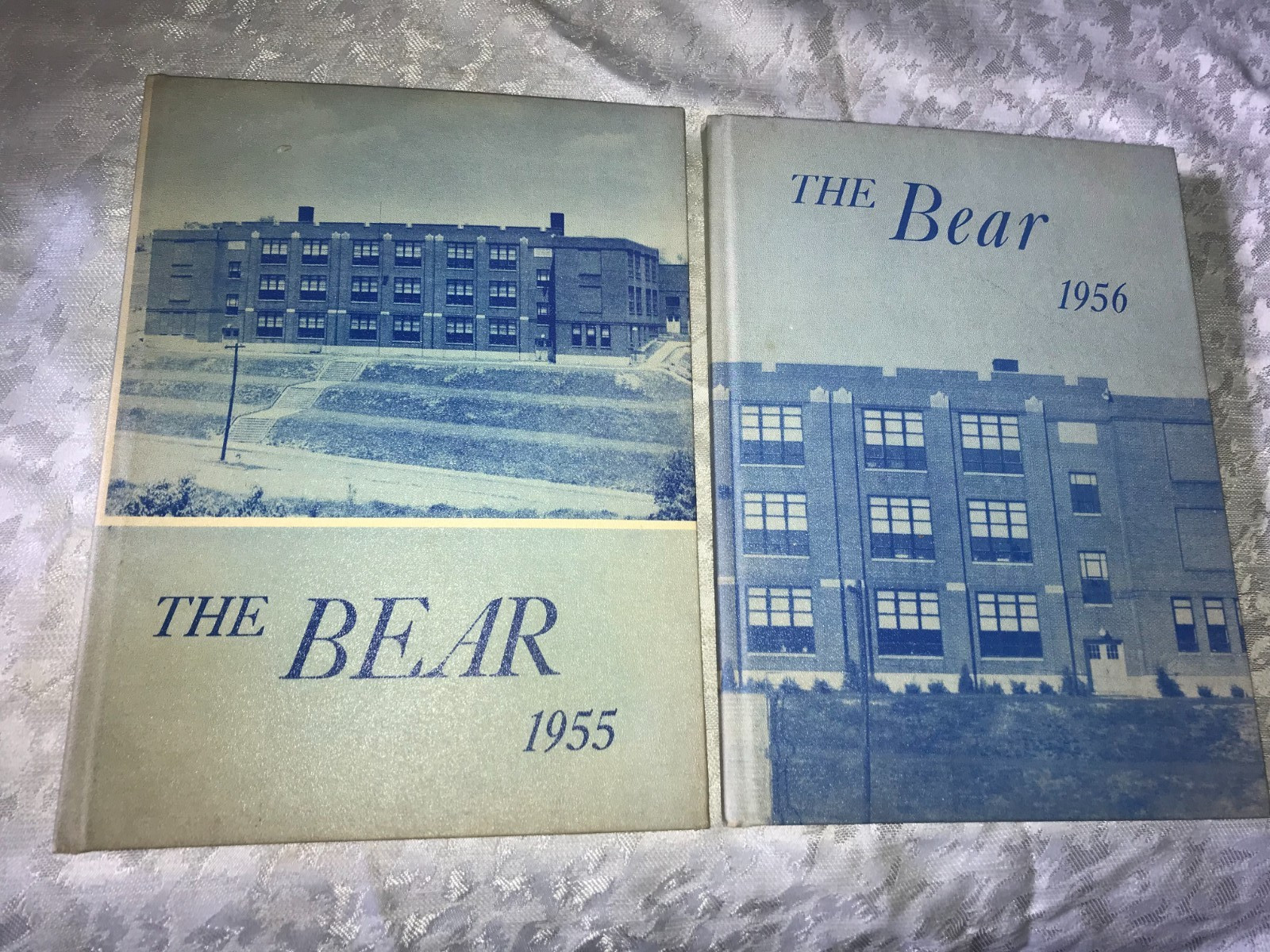 2 Rare 1955 & 1956 BENTLEYVILLE HIGH SCHOOL PA The Bear YEARBOOKS No Writing