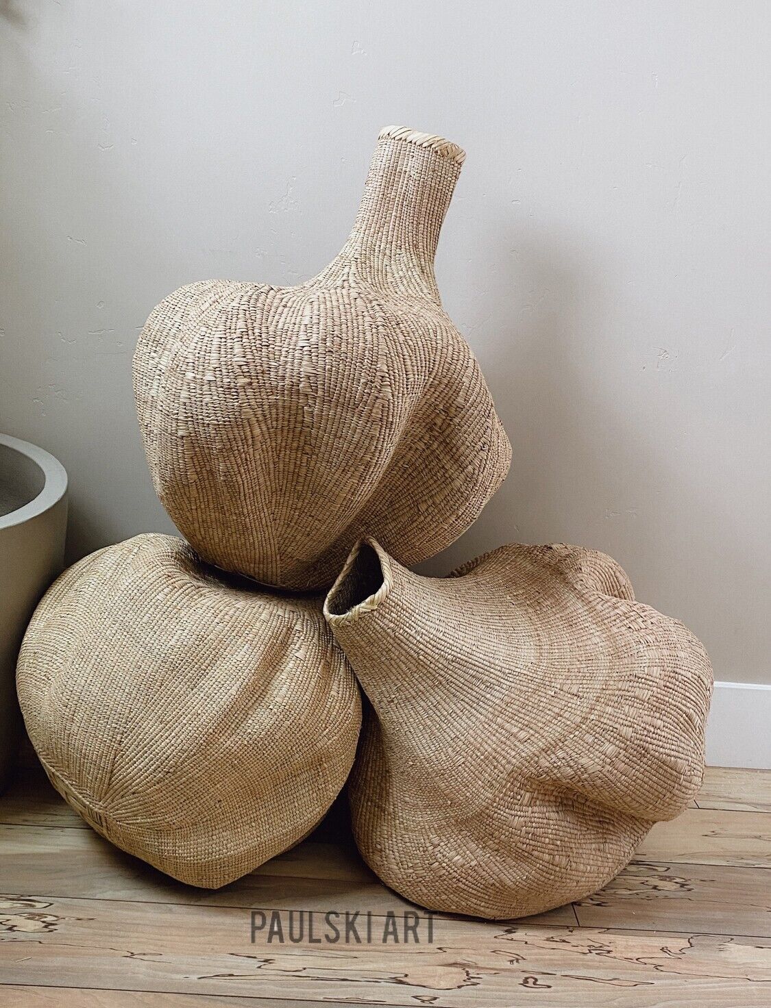 Large Garlic Gourd Basket | African Basket | Storage Basket | Boho Décor Basket