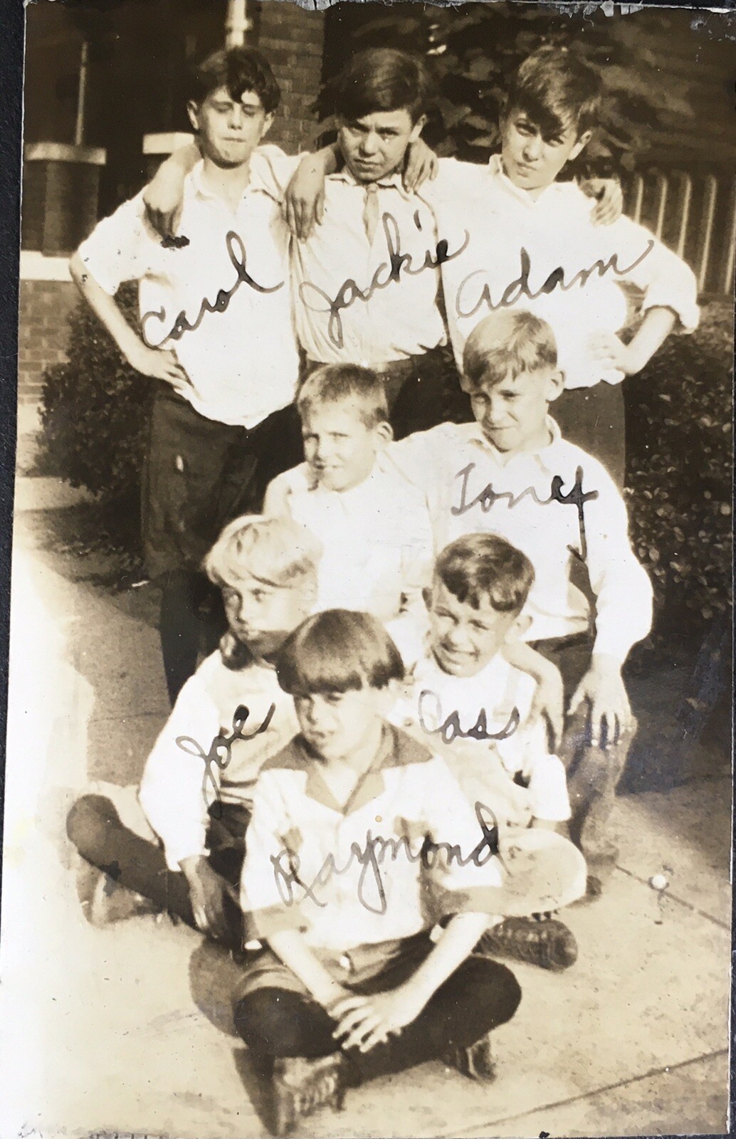 VTG 1910’s Photo Edwardian Neighborhood THE BROTHERHOOD Group School Boys Named VTG 1910’s Photo Edwardian Neighborhood THE BROTHERHOOD Group School Boys Named