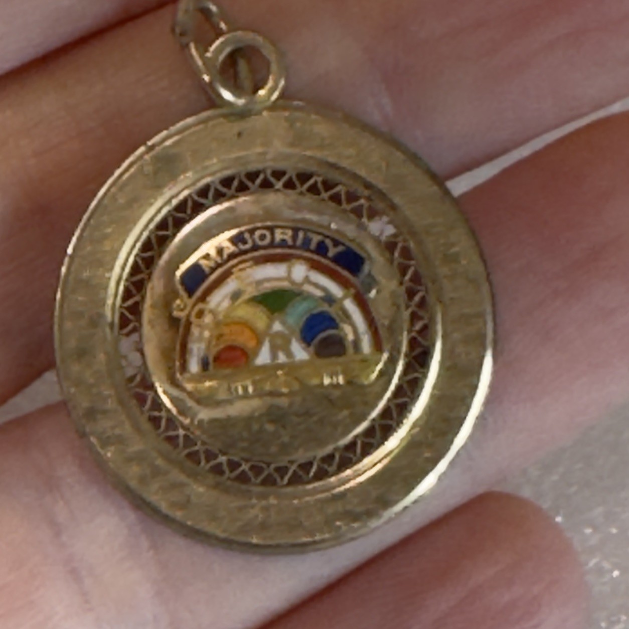 Vintage BFCL Rainbow Girls Gold Filled Charm Pendant Masonic Vintage BFCL Rainbow Girls Gold Filled Charm Pendant Masonic