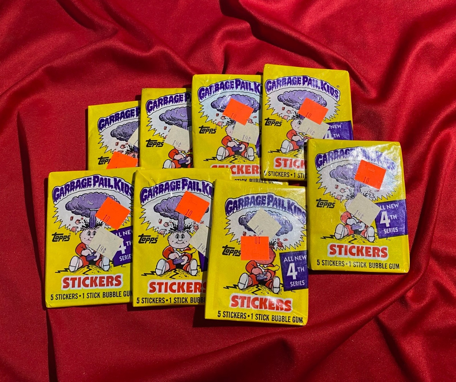 1986 Topps Garbage Pail Kids Original 4th Series - 8 Factory Sealed Packs