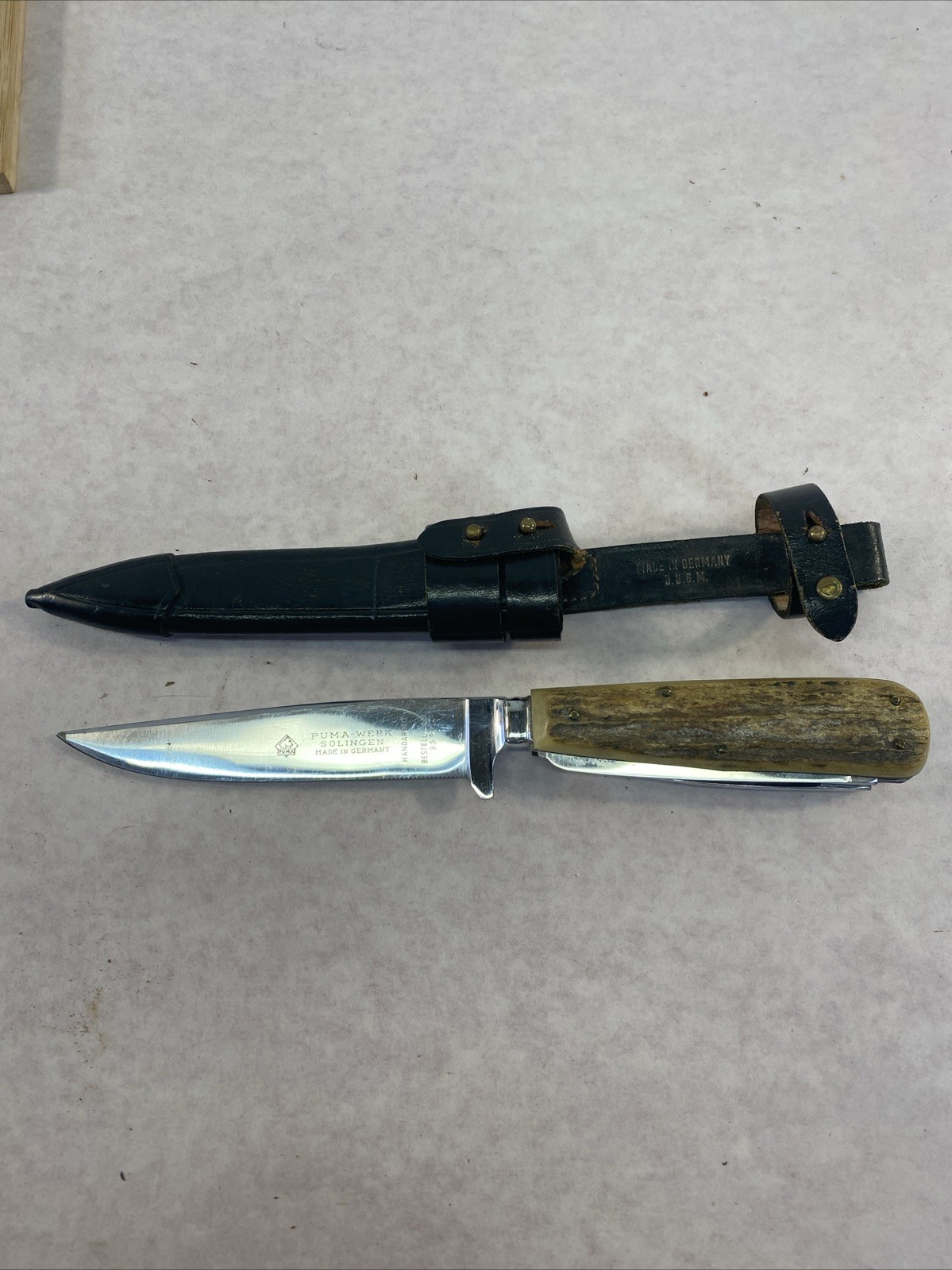 Visage Puma Werk  Original Germany Hendarbeit Hunting Knife Solingen N3591