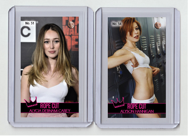 Alycia Debnam-Carey rare MH Rope Cut #\'d x/3 Tobacco card no. 51