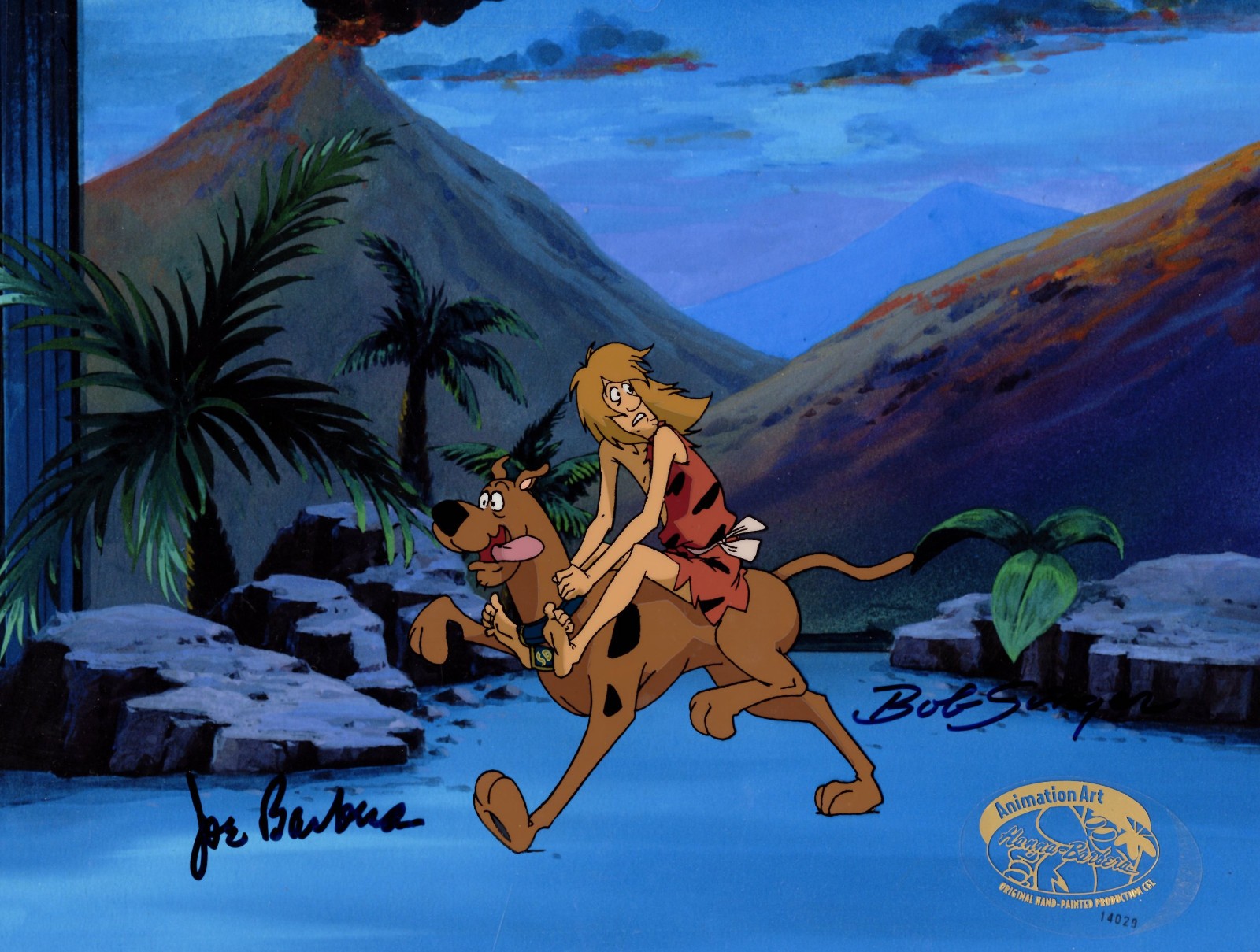 Scooby Doo/Shaggy-Original Prod Cel-Whitch\'s Ghost-Signed Bob Singer/Joe Barbera