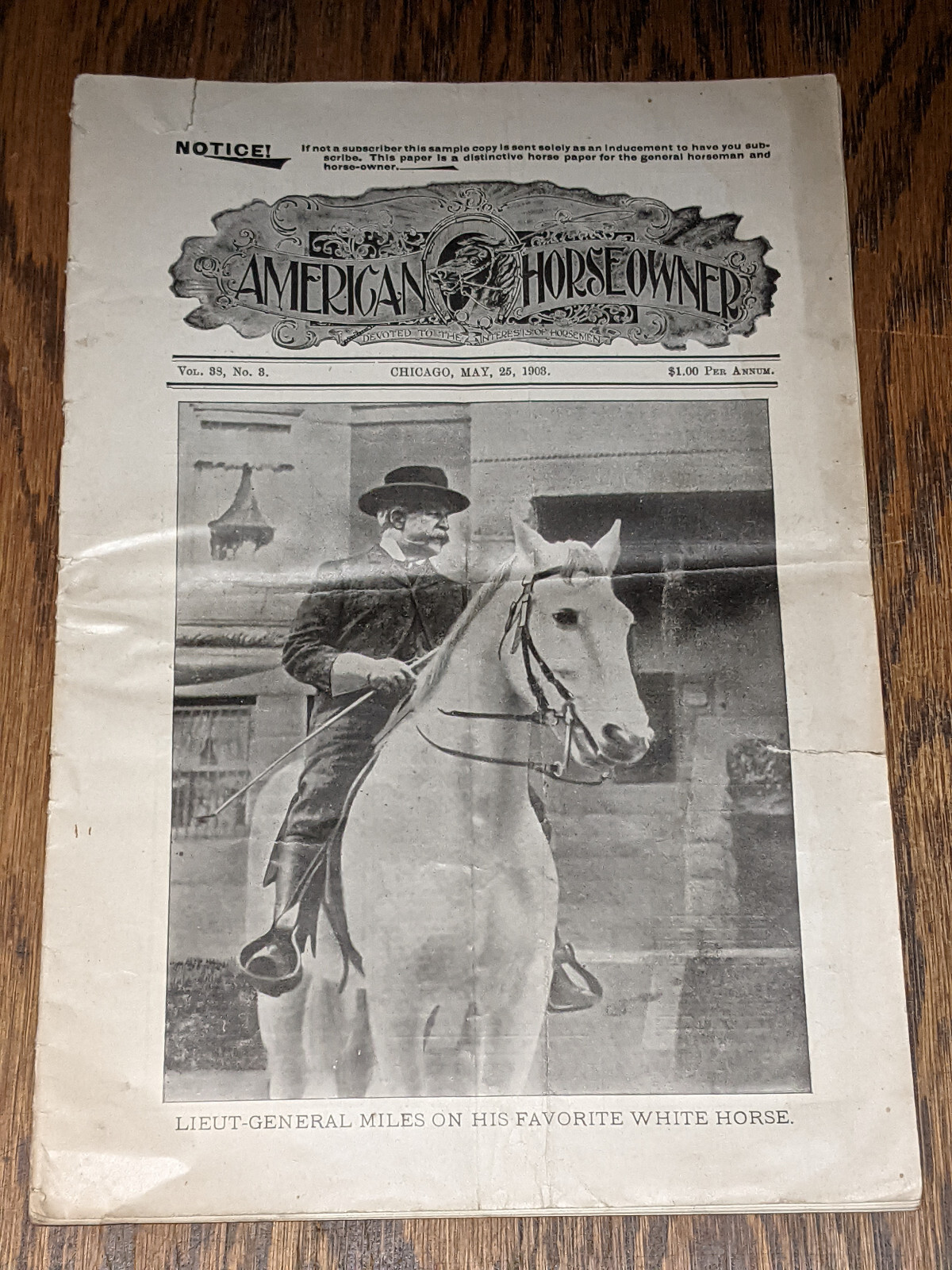 1903 American Horse-Owner, President Theodore Roosevelt, Horse Care, Ads RARE