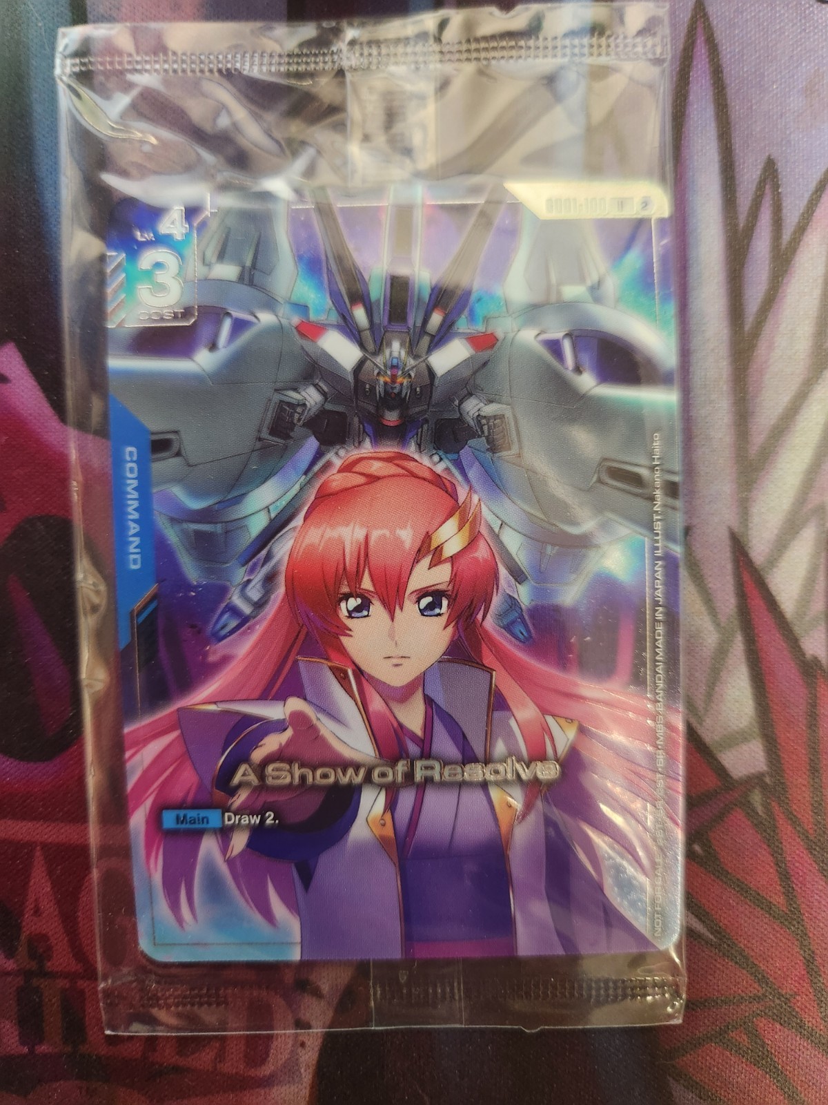 A Show of Resolve (1st Anniversary Event) - Gundam Promotional Card Sealed A Show of Resolve (1st Anniversary Event) - Gundam Promotional Card Sealed
