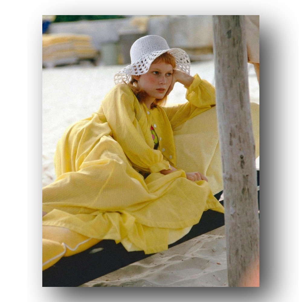 Mia Farrow Photo 8x10 Yellow Dress White Hat 1965 Actress Portrait
