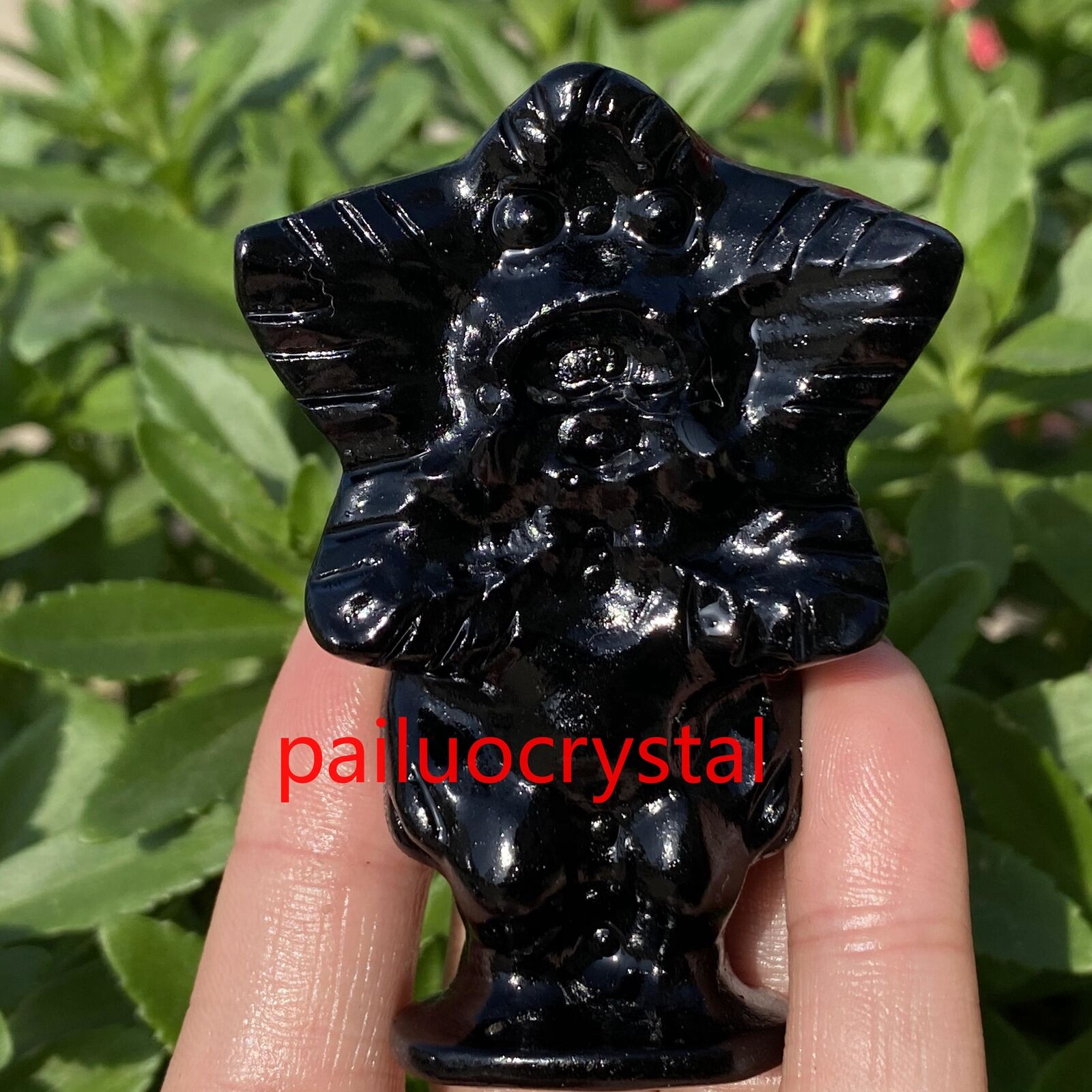 1pc Natural Obsidian Cannibal Flower Quartz Crystal Skull Healing Gem 2.5\