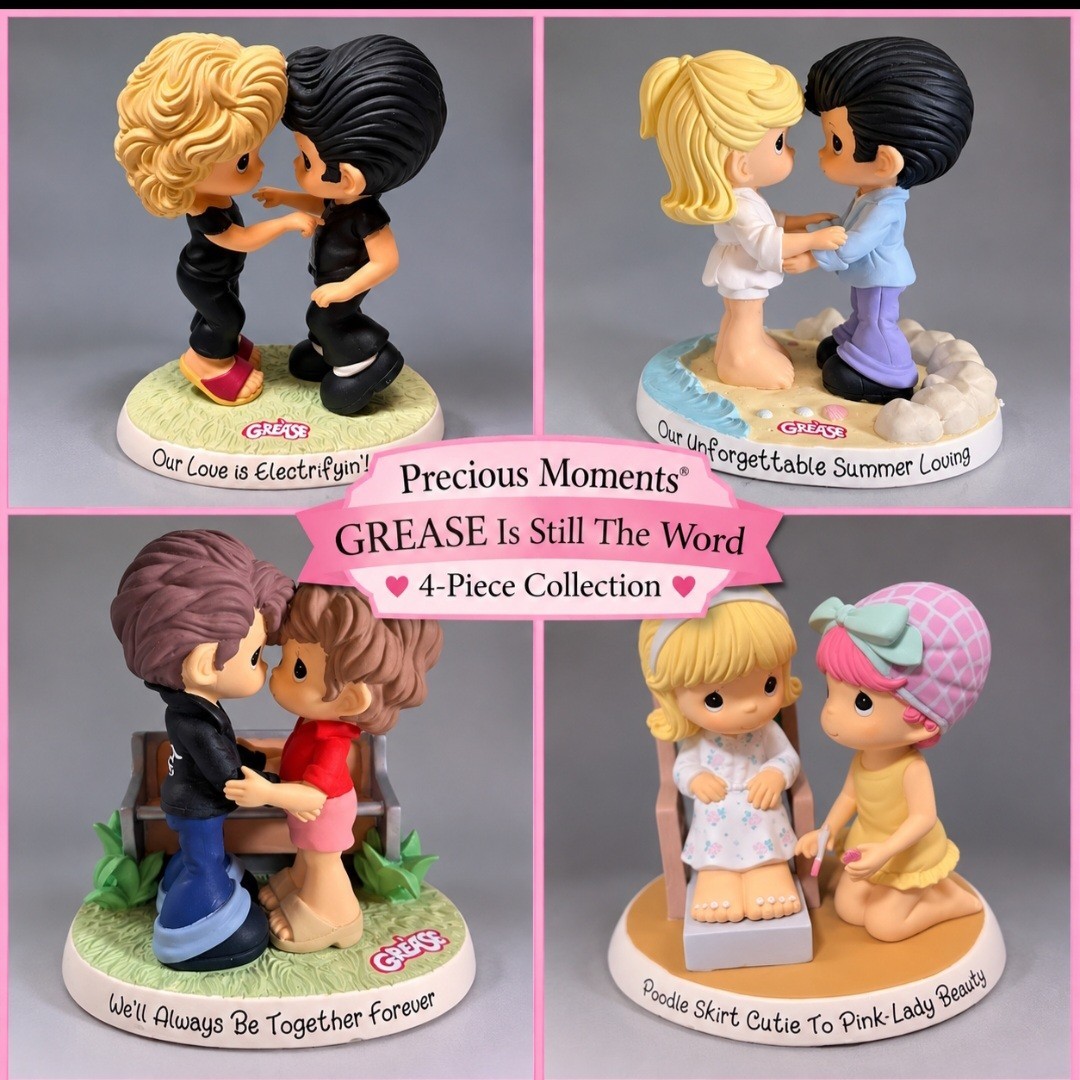 Precious Moments Grease Is Still The Word Collection Lot bundle #5 #6 #9 #10 NEW