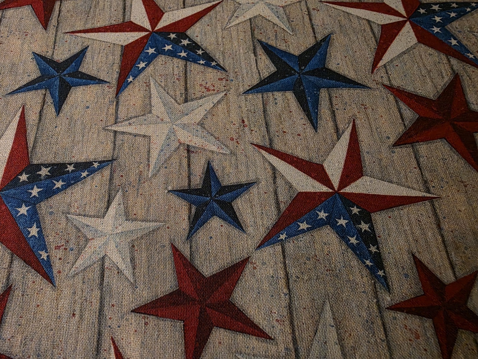 STARS ON WOOD  COTTON FABRIC 36X44 (1 YARD)