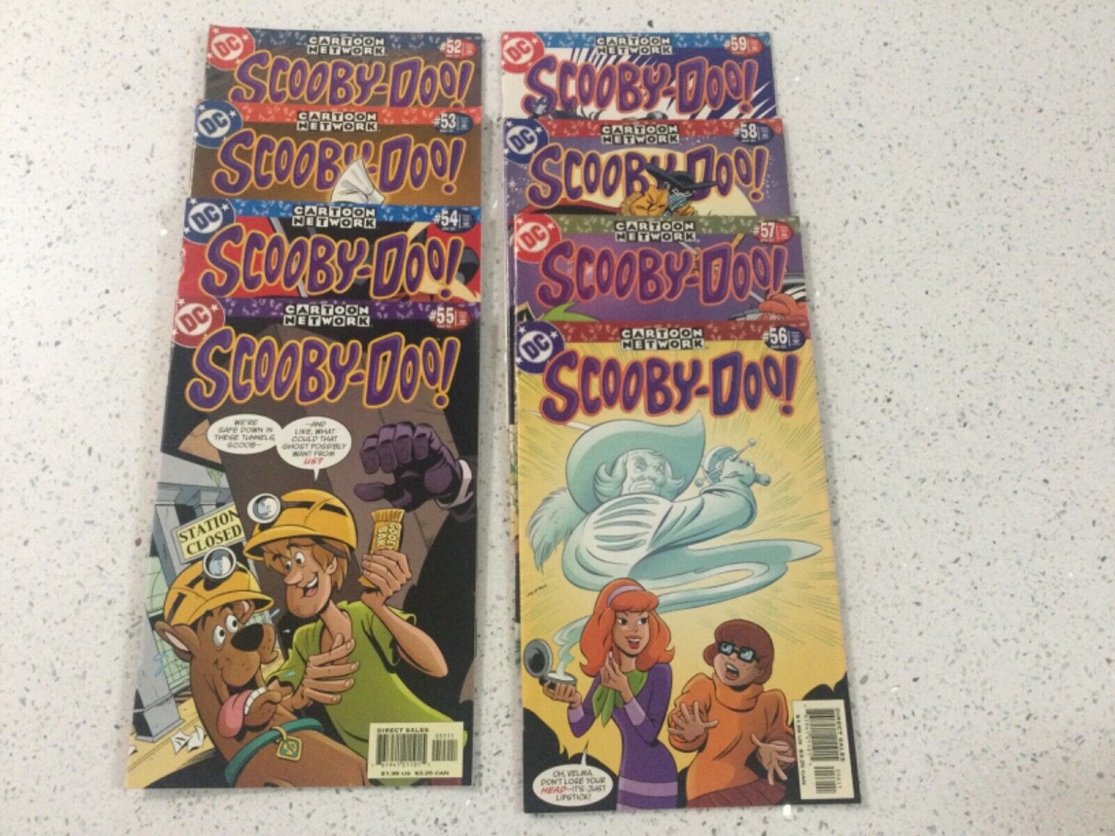 LOT OF 8 DC Comics Cartoon Network Scooby-Doo #52-59 Comics ..Good to Very Gd