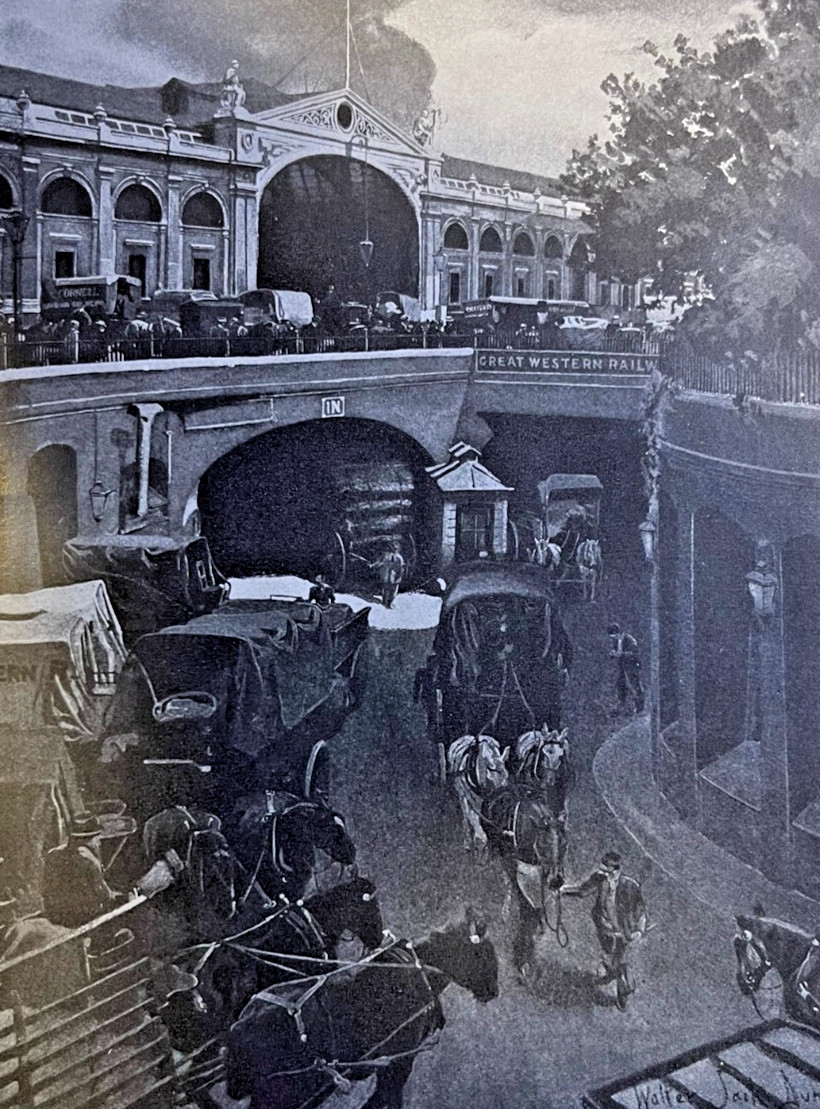 1910 Old London England Ludgate Hill Liverpool Street Station Thames Basin