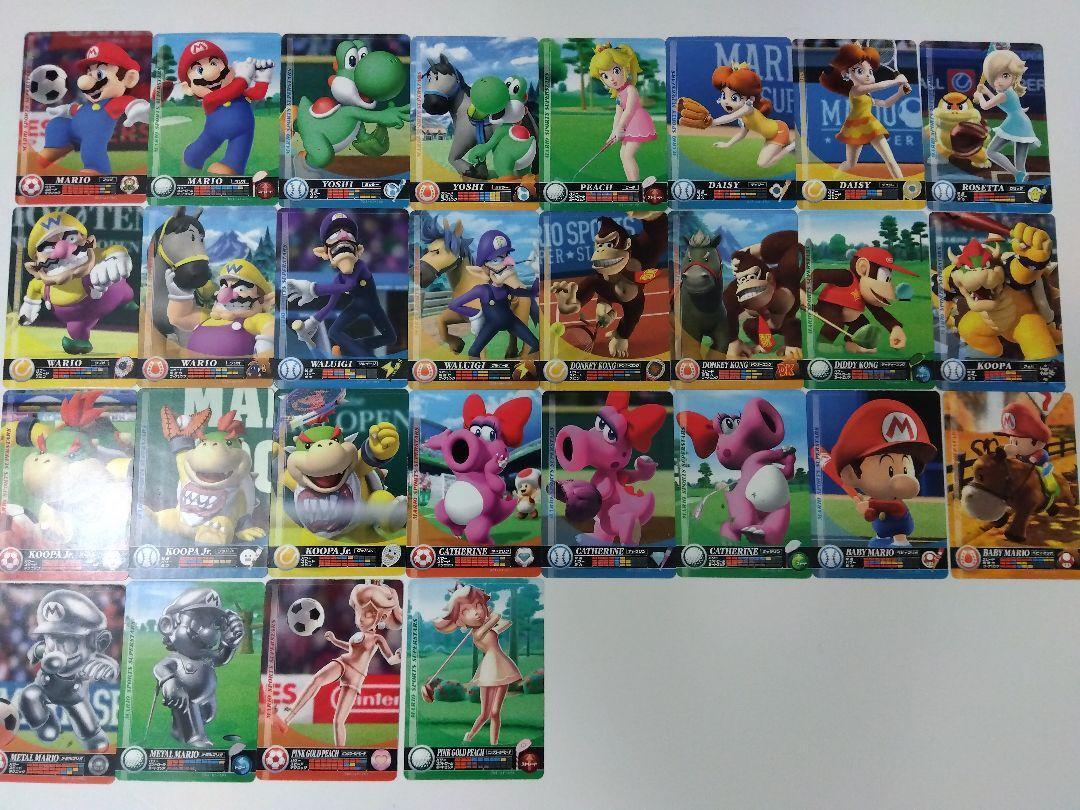 Nintendo Super Mario Bros. Card amiibo Mario Sports Superstars set of 28 Card