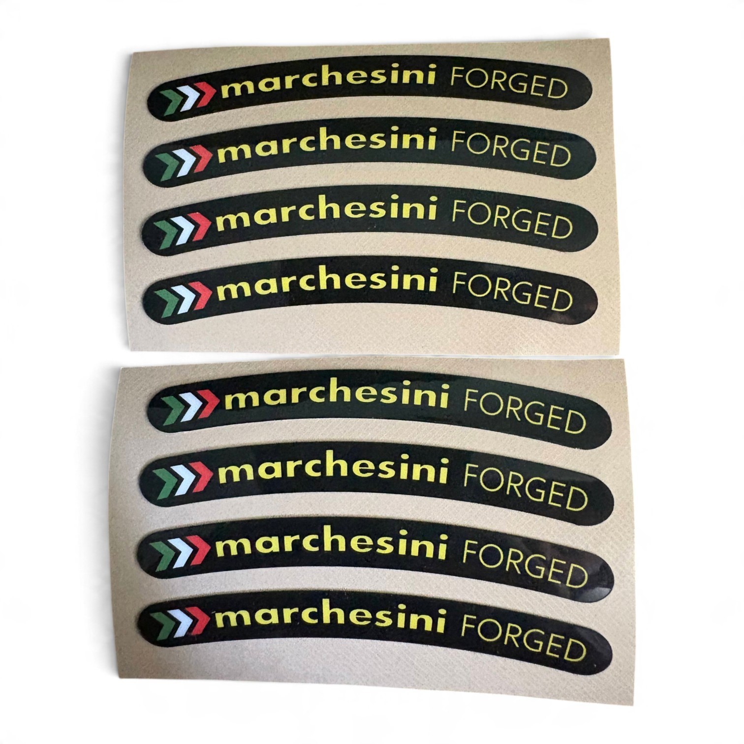 Marchesini Yellow Forged Wheel Vinyl Decal Rim Stickers Set Ducati