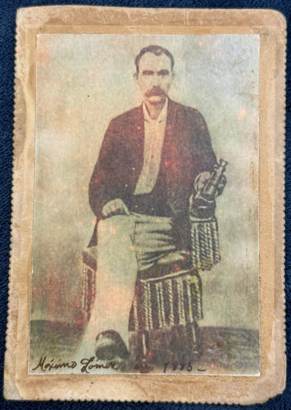 MAXIMO GOMEZ Early Vintage Original Mounted Photo Cuban General 1883 Portrait