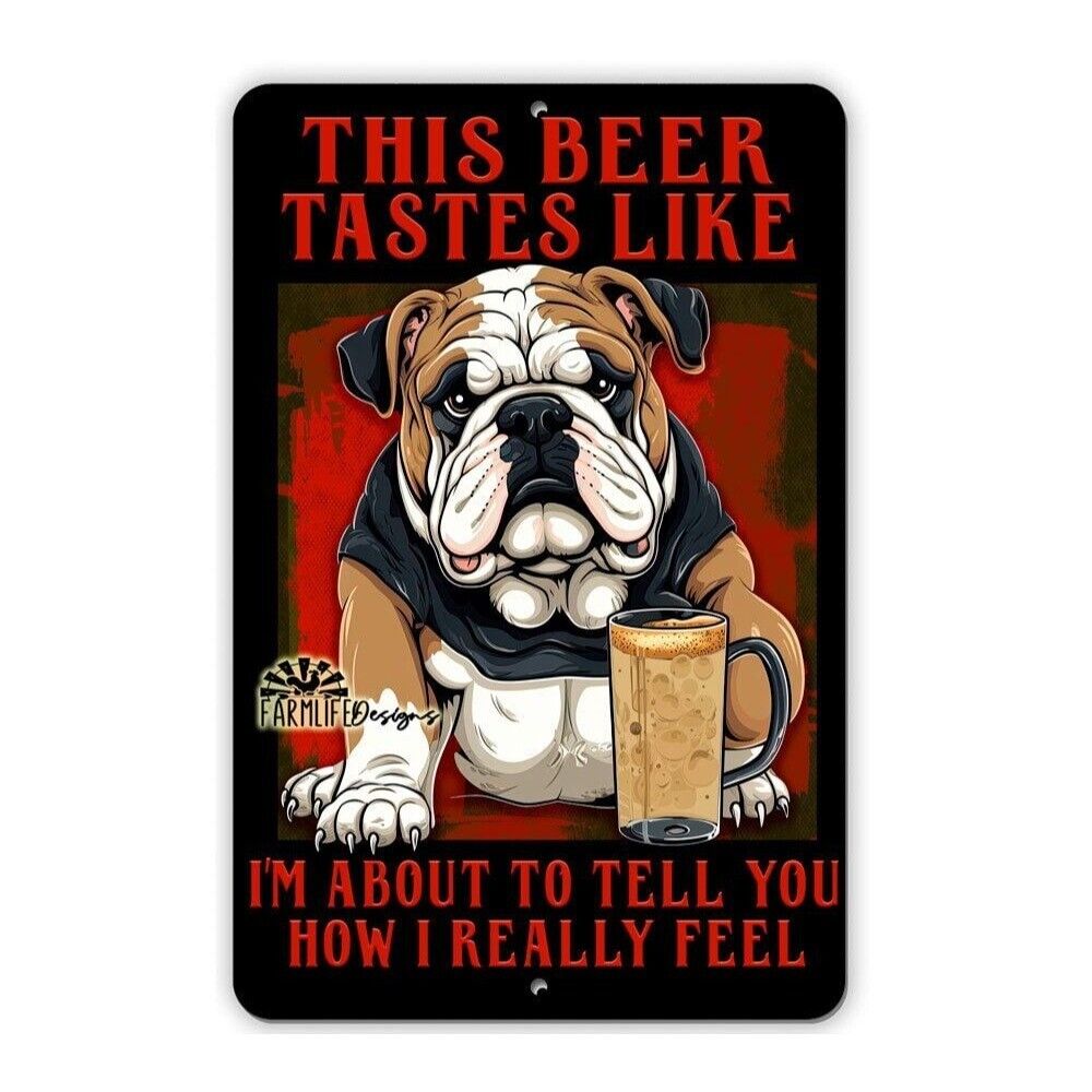 English Bulldog Beer Sign 8\