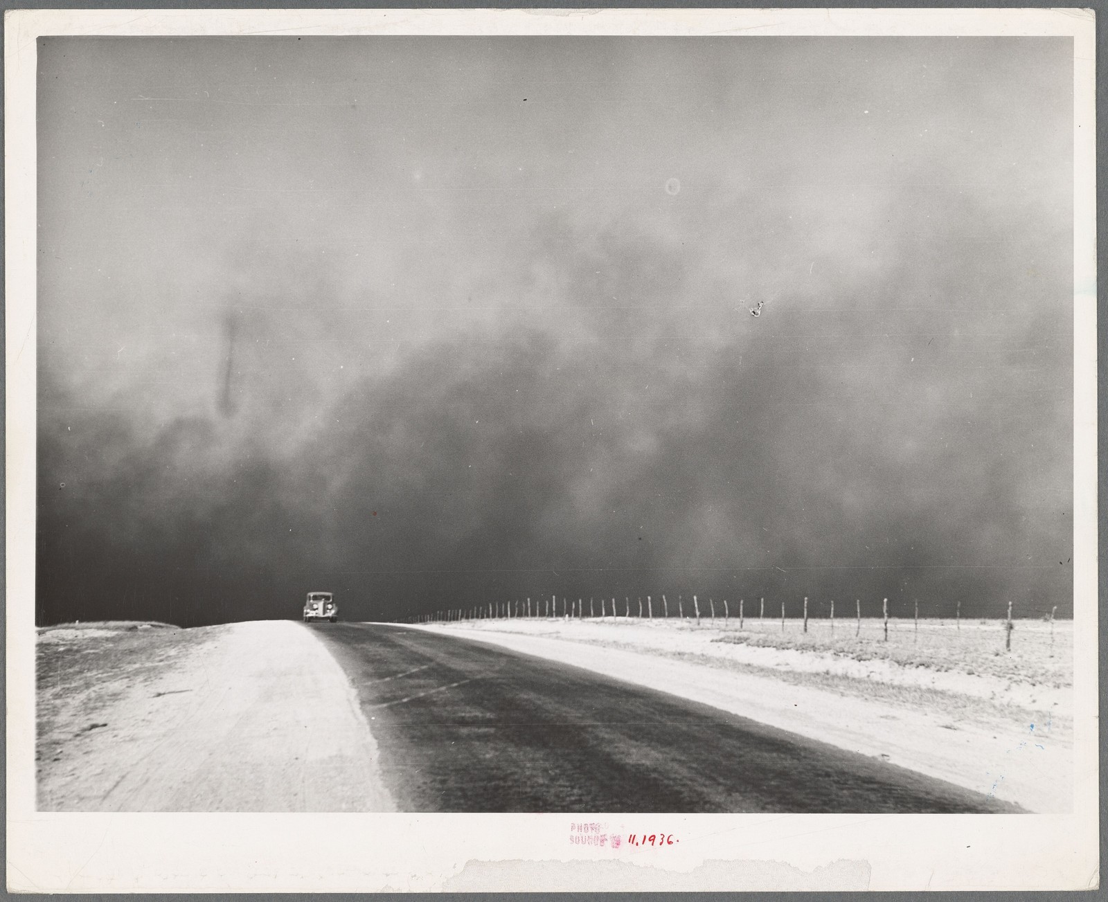 Dust Bowl Oklahoma 1936 Vintage Farm Road Photo Reprint Wall Art