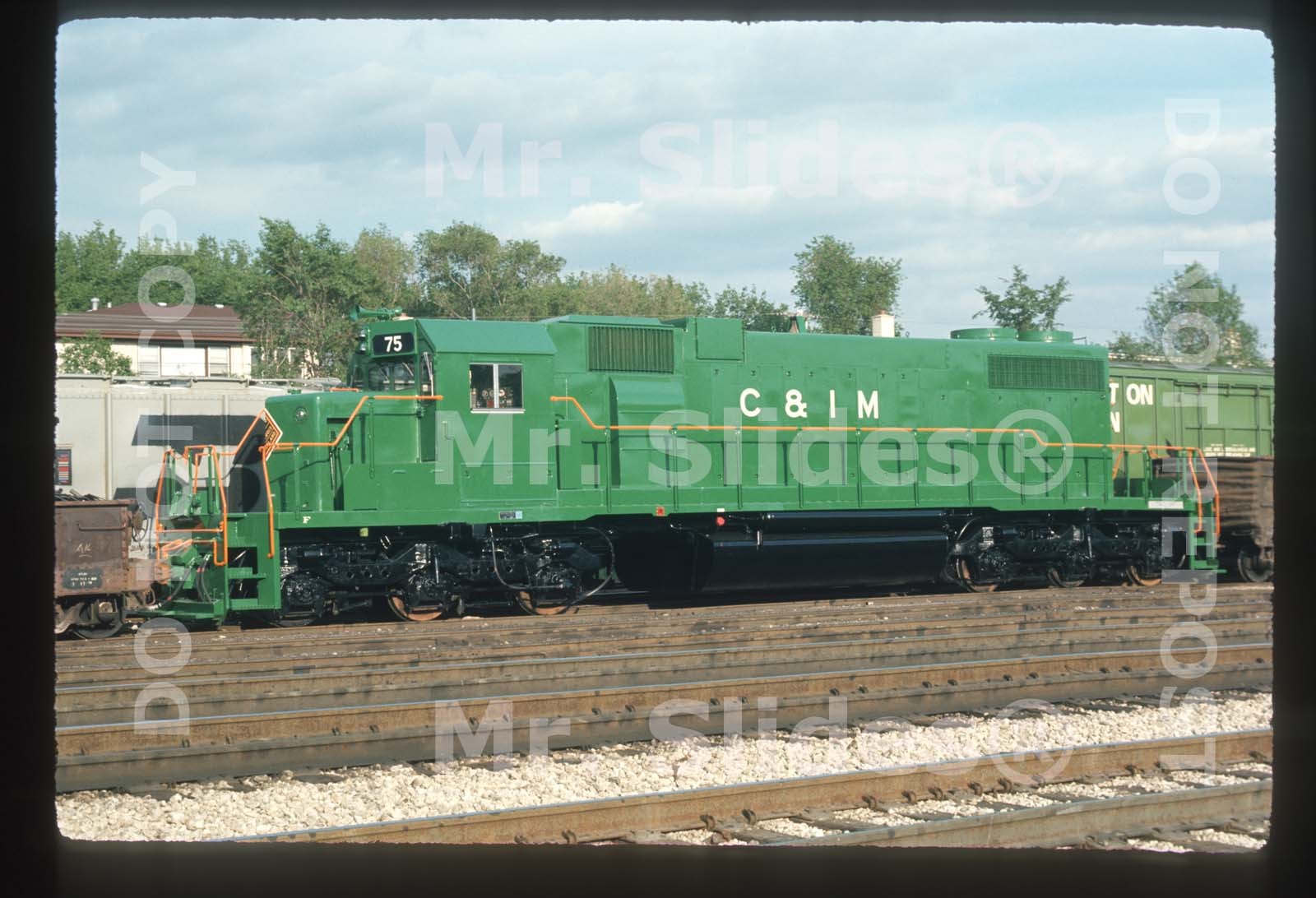 Original Slide C&IM Chicago & Illinois Midland New SD38-2 75 Congress Park IL