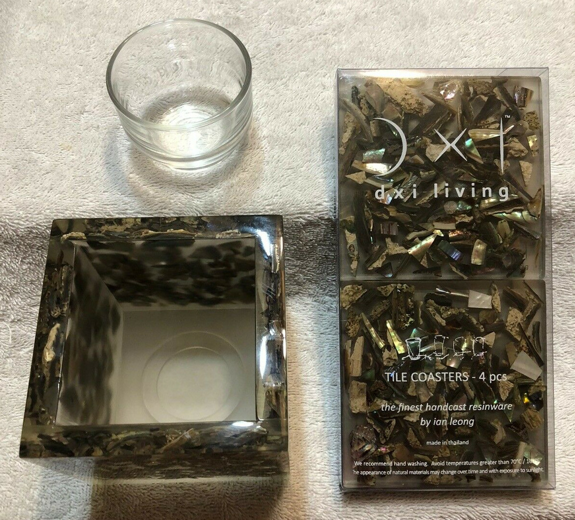 DXI Living- Candle Holder & 4 Coaster Set by Ian Leong