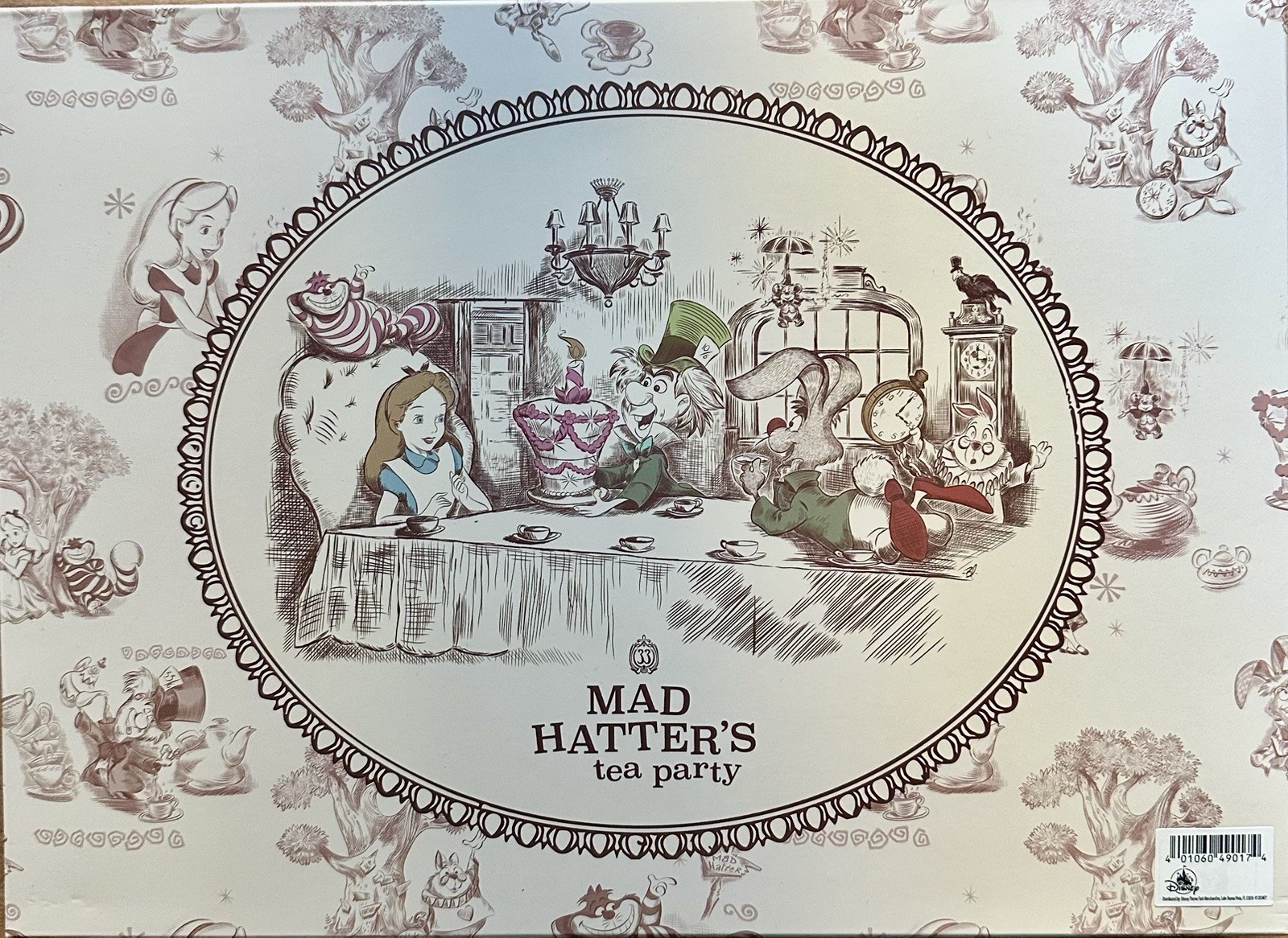 Disneyland Club 33 75th Anniversary Alice In Wonderland Apron NIB with Gift Bag