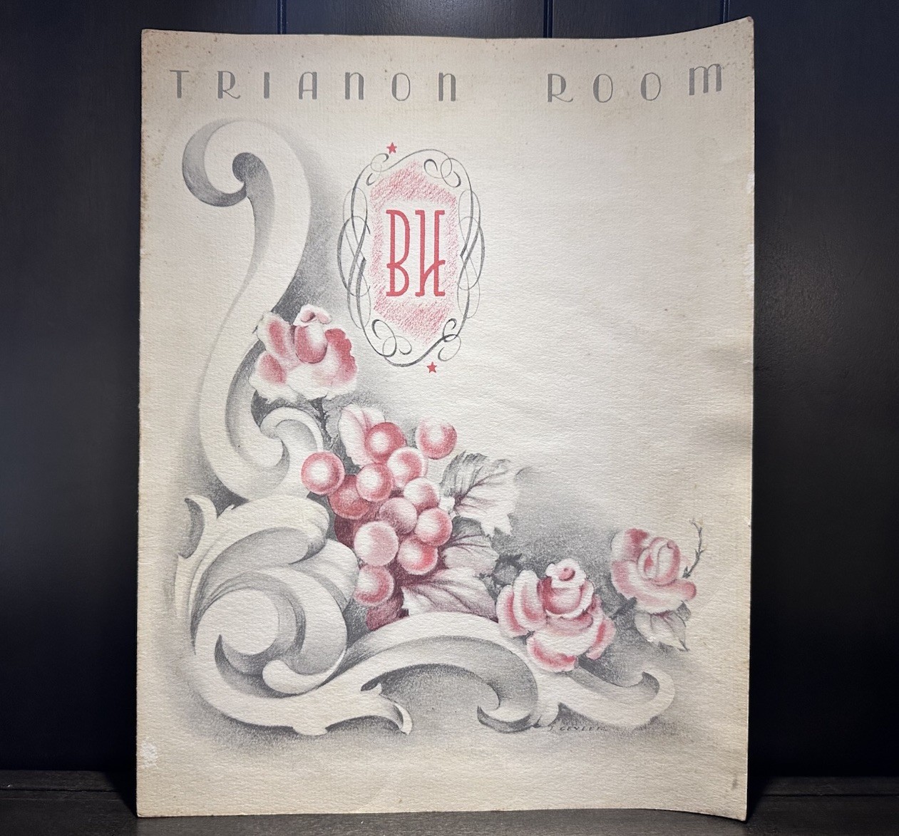Original Beverly Hills Supper Country Club Trianon Room Menu Newport Kentucky KY