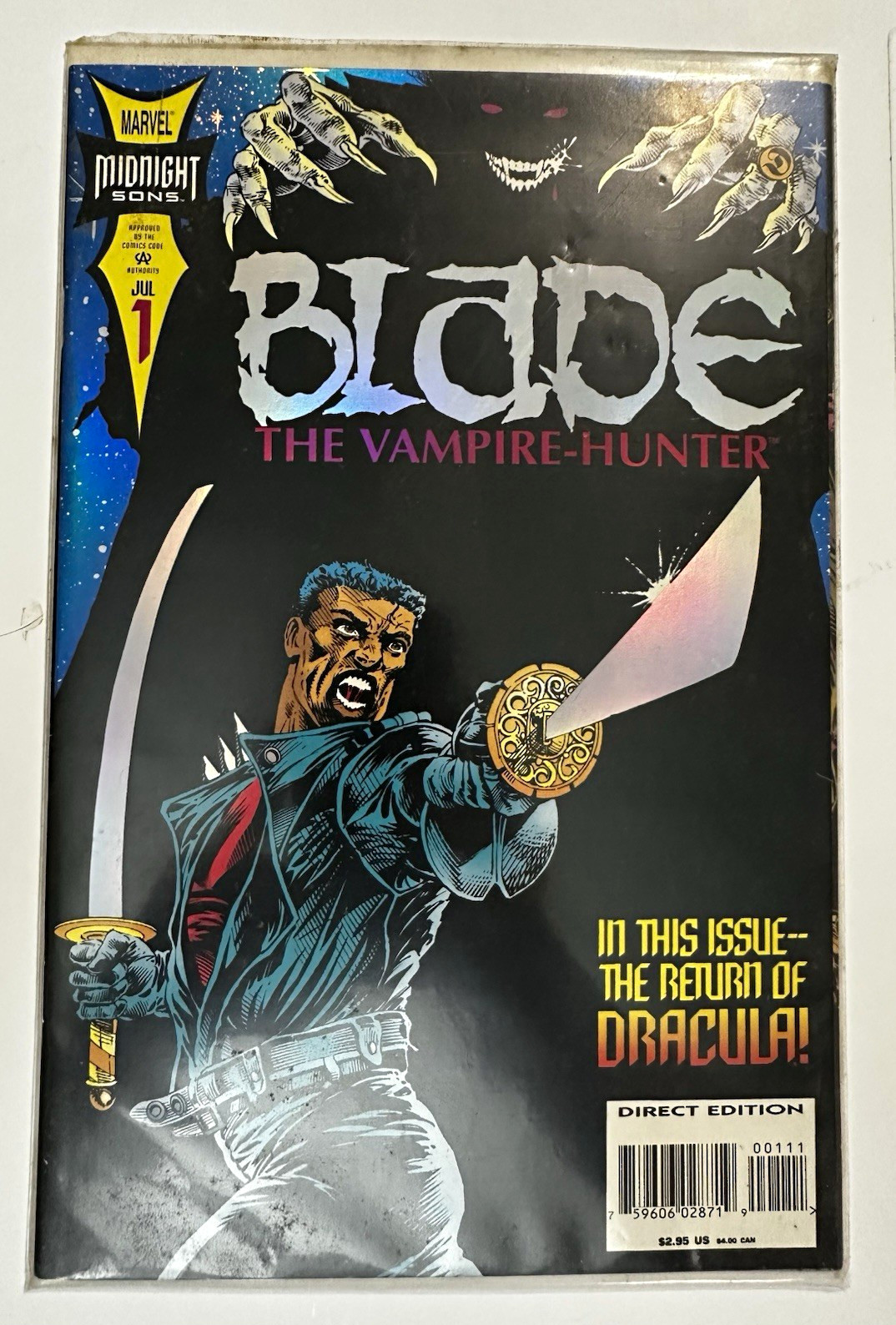 Marvel Comics Blade: The Vampire-Hunter #1 Direct Edition 1994 Blade Dracula