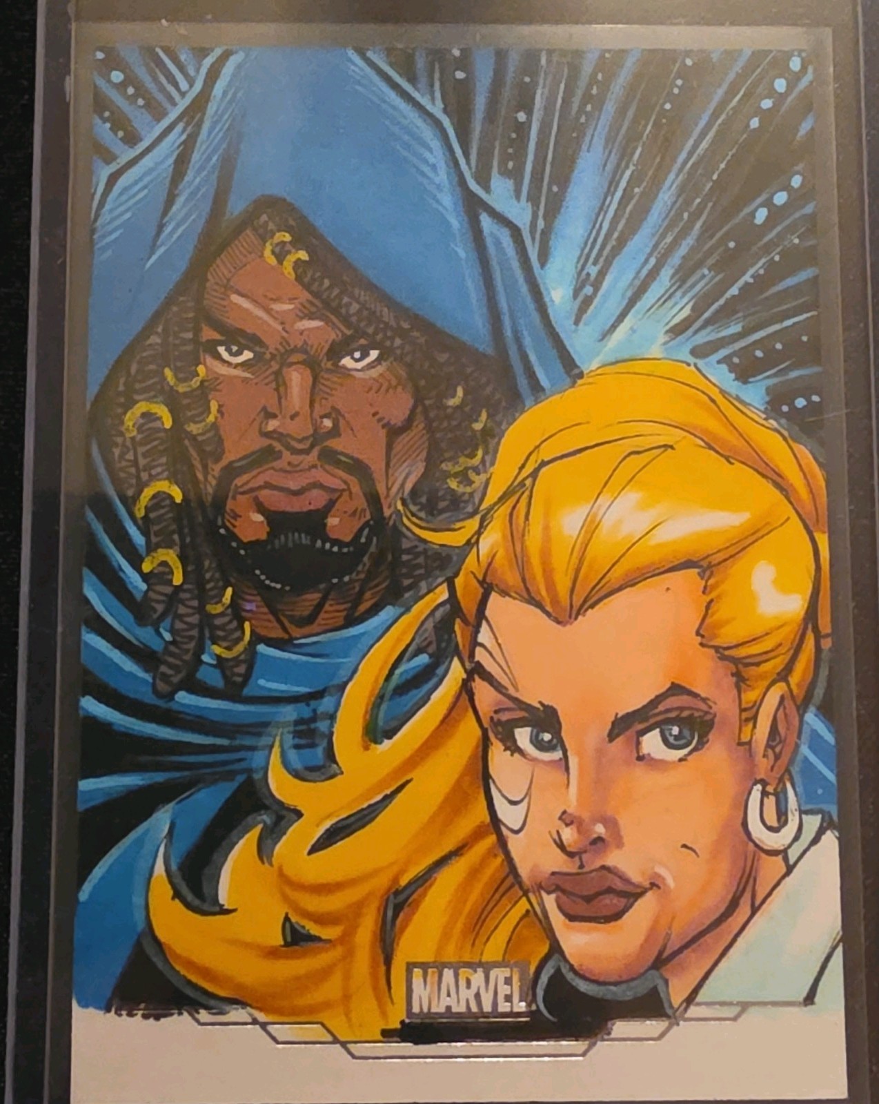 Topps 2026  Marvel Neon Cloak & Dagger Sketch Autograph Insert