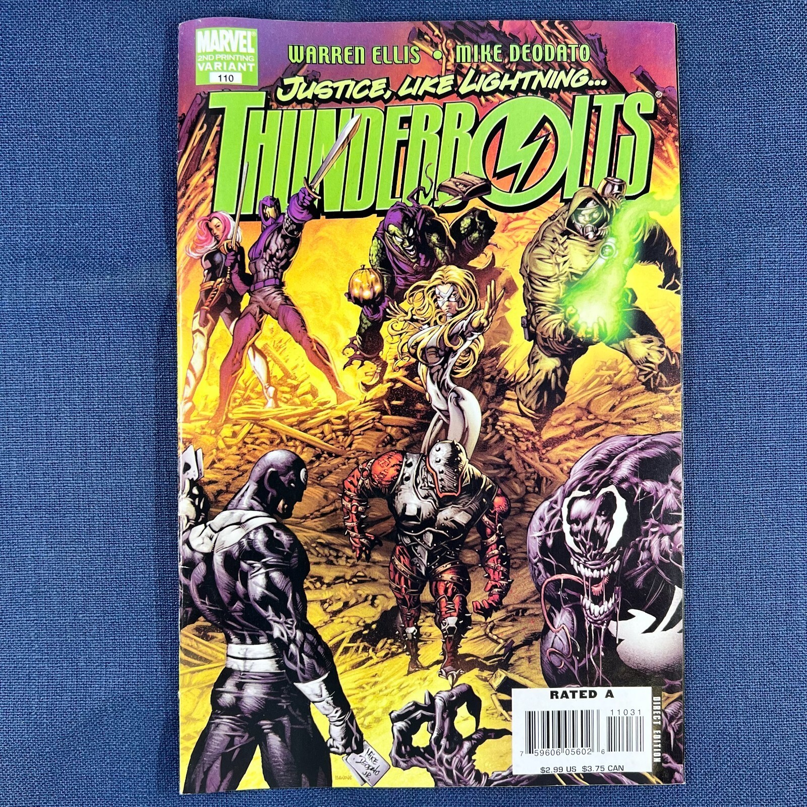 Marvel Comics Thunderbolts #110 2nd Printing Variant 2007