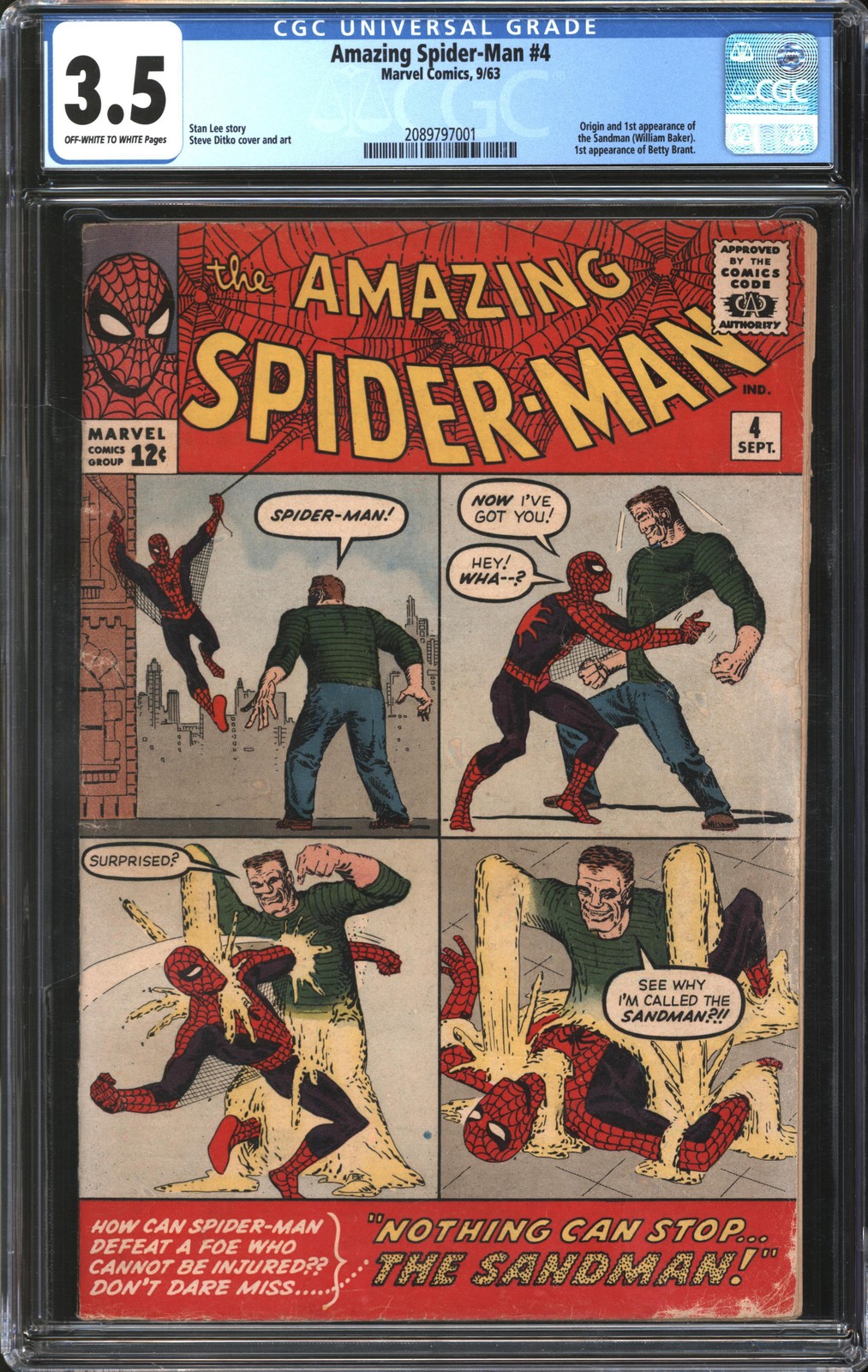 Amazing Spider-Man (1963) # 4 CGC 3.5 VG-