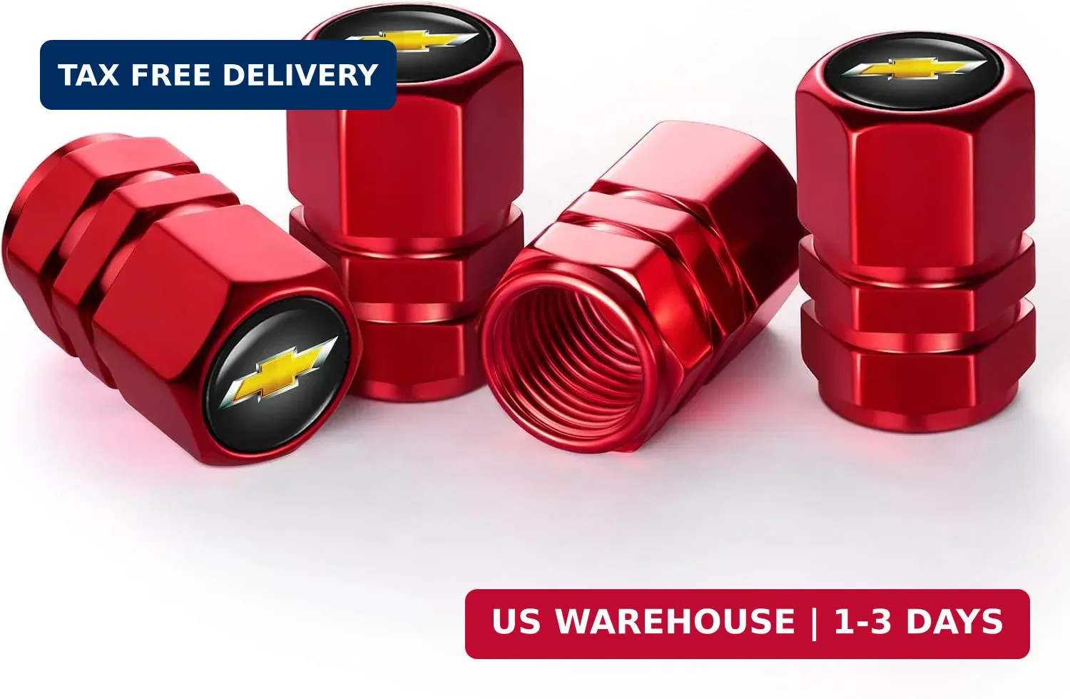 Tire Valve Stem Caps, Compatible with Chevy Series Stem Cap Universal Car Air Co