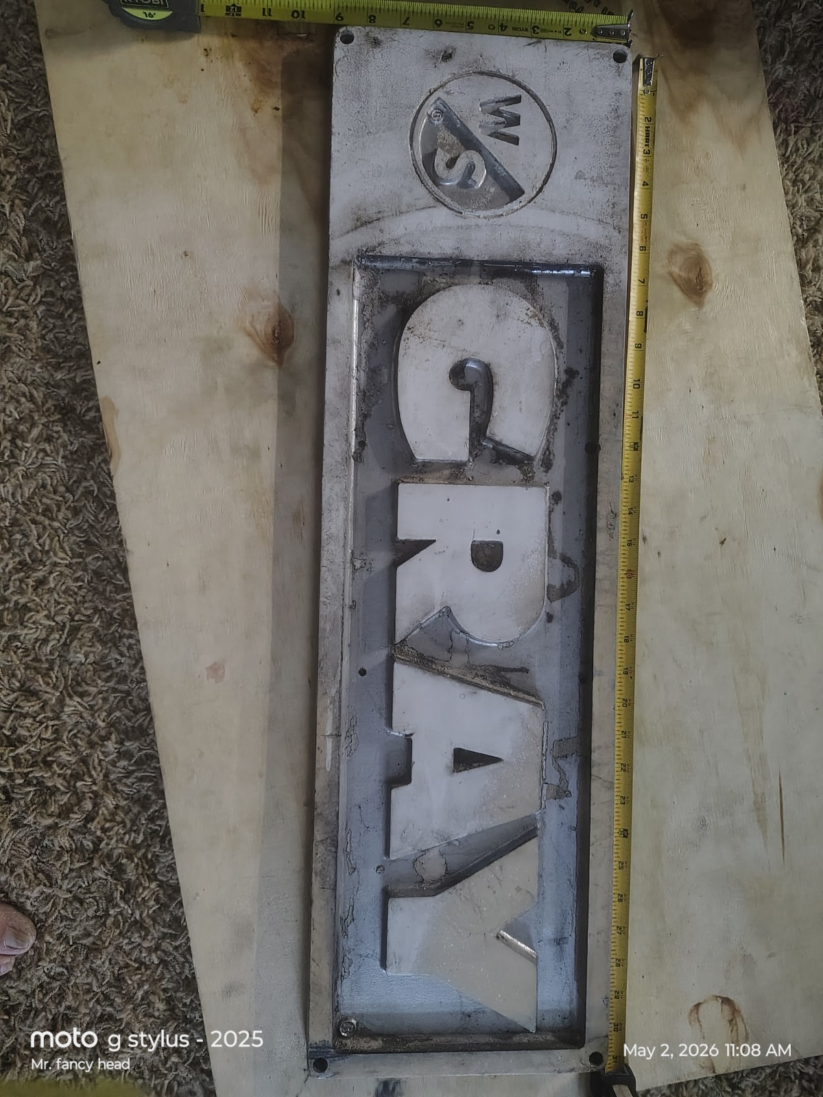 W.S. Gray Cnc Machine heavy thick Sign