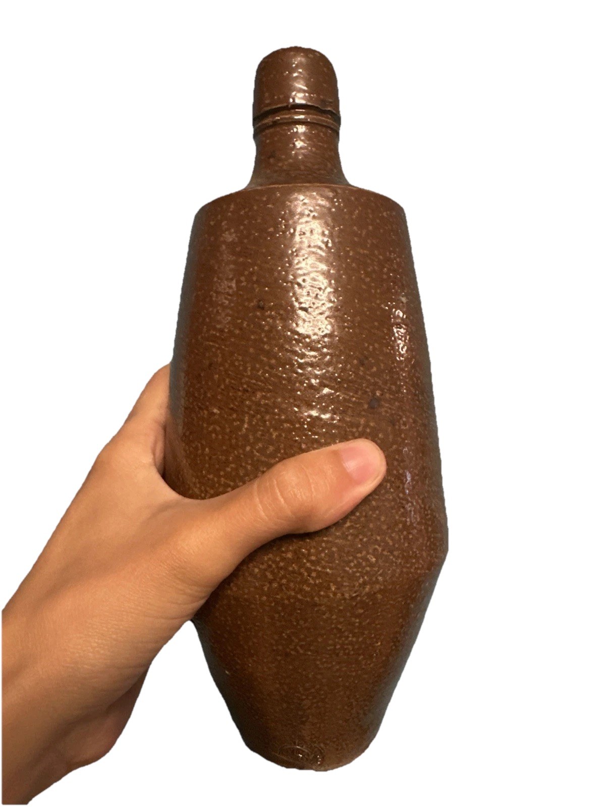 Speckled Stoneware Pottery Vase Wine Bottle Campos Filhos Aveiro Portugal Bottle