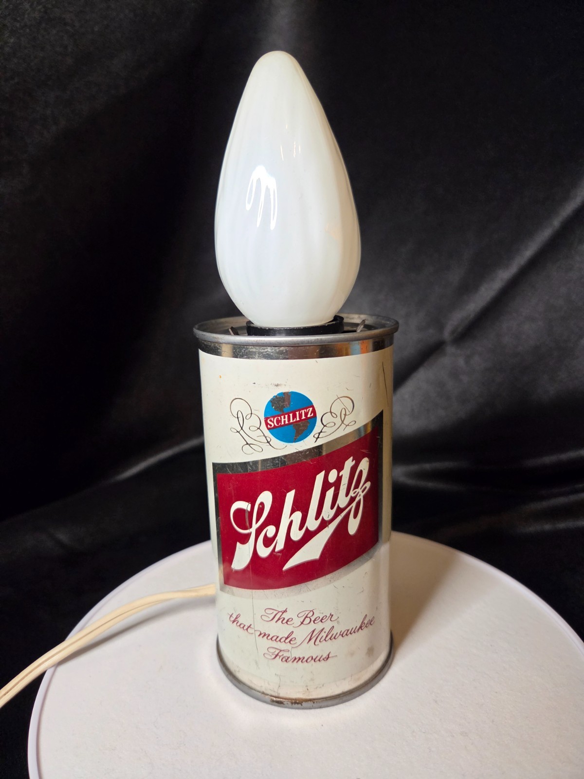 Vintage Schlitz Beer Can Lamp light conversion  1962