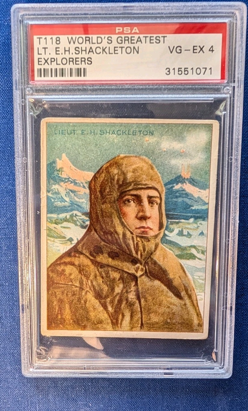 1910 T118 Hassan World's Greatest Explorers E.H. Shackleton PSA 4 Antarctica Key