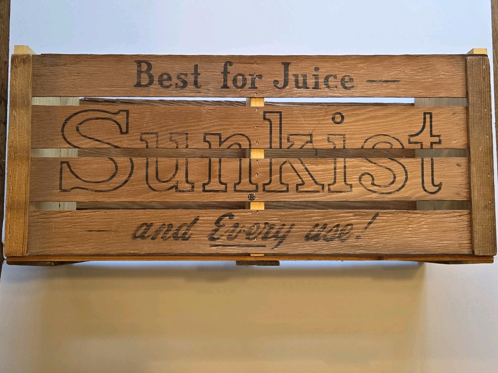 Vintage 1950's, 60's Sunkist Wooden Orange Crate