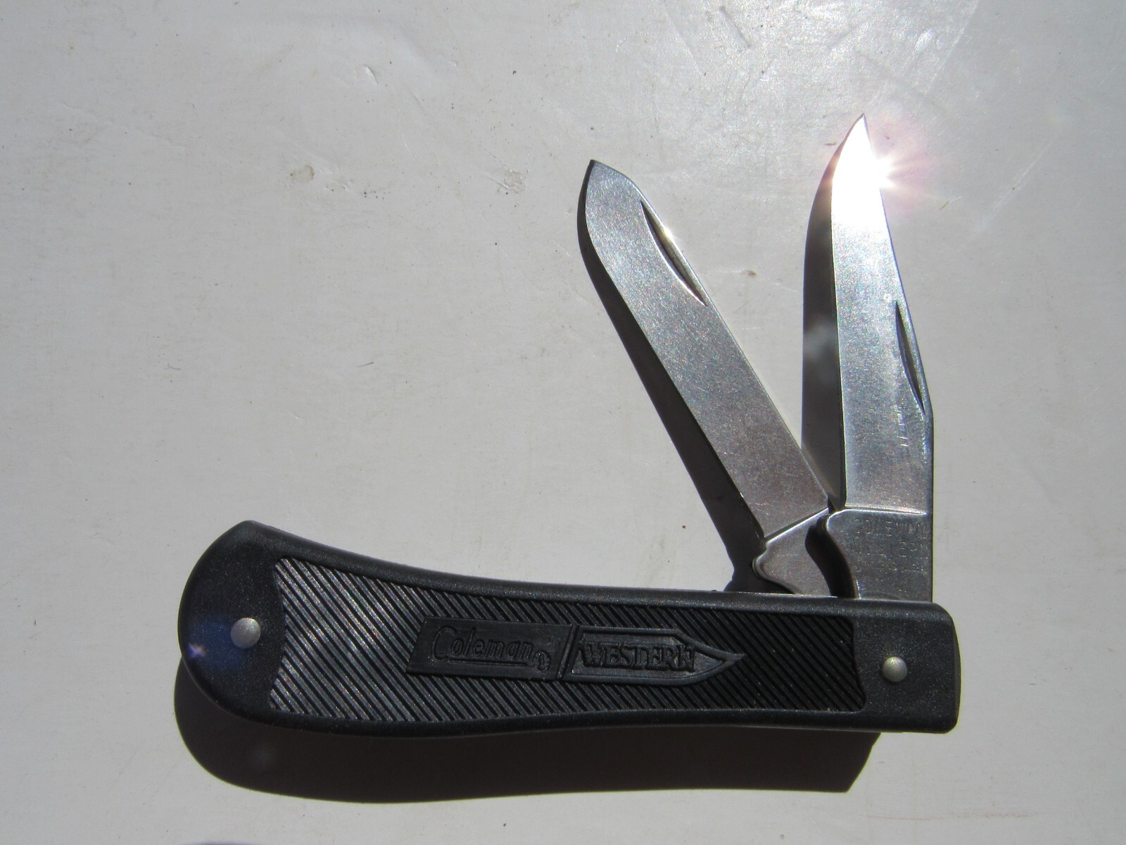 Vintage Coleman Western Trapper Folding Pocket Knife Made in USA NOS Mint