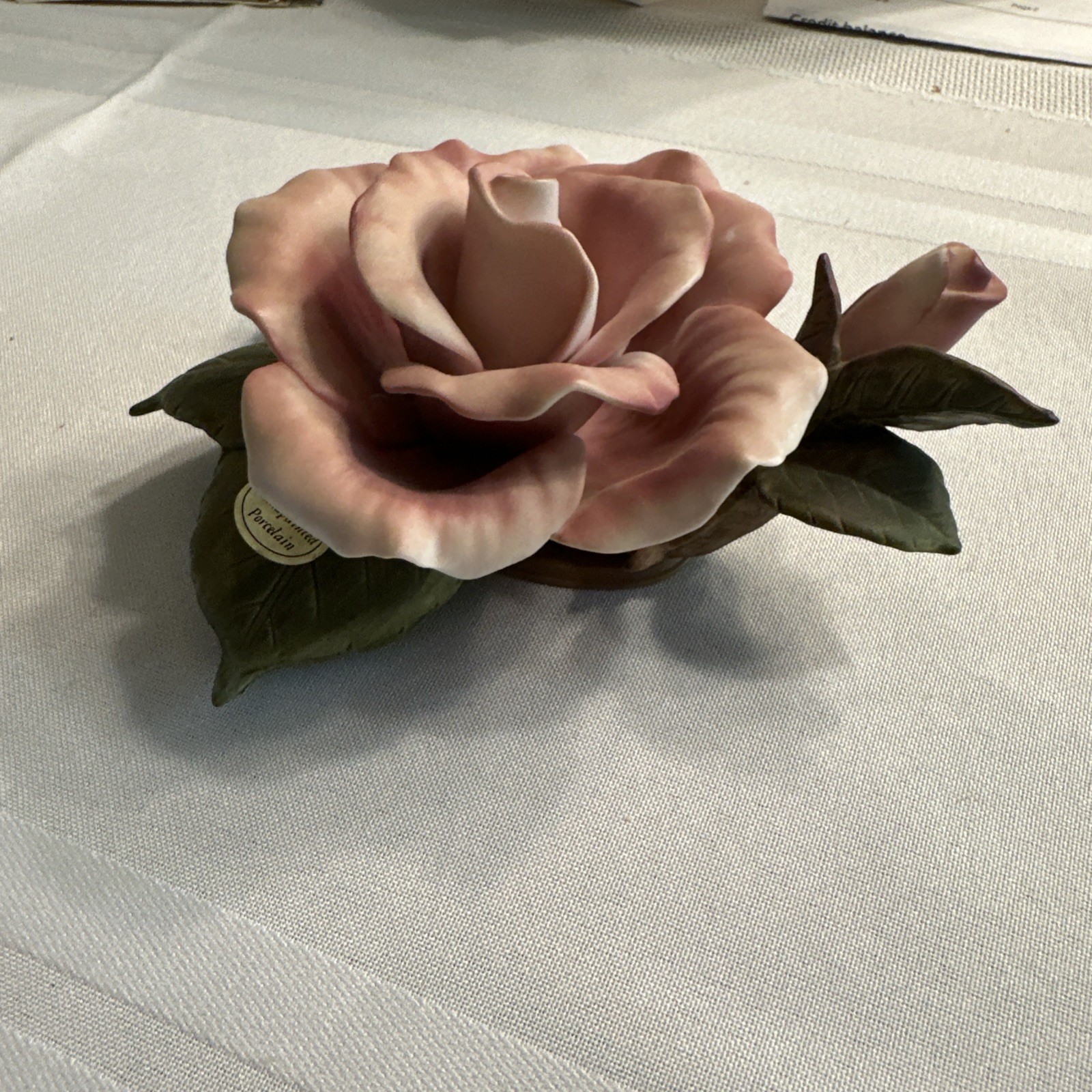 Vintage Teleflora 1986 Rose Handpainted Fine Porcelain Excellent Used Condition