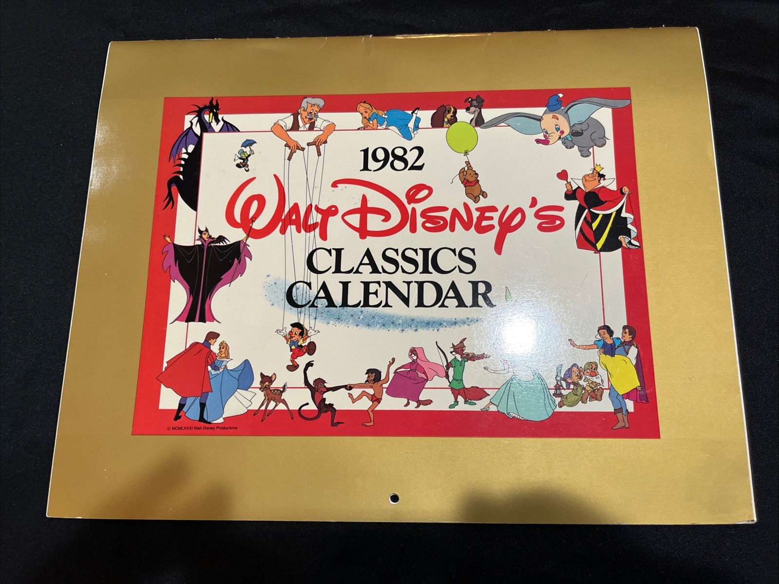 Vintage 1982 Walt Disney\'s CLASSICS CALENDAR in Very Nice UNUSED CONDITION.