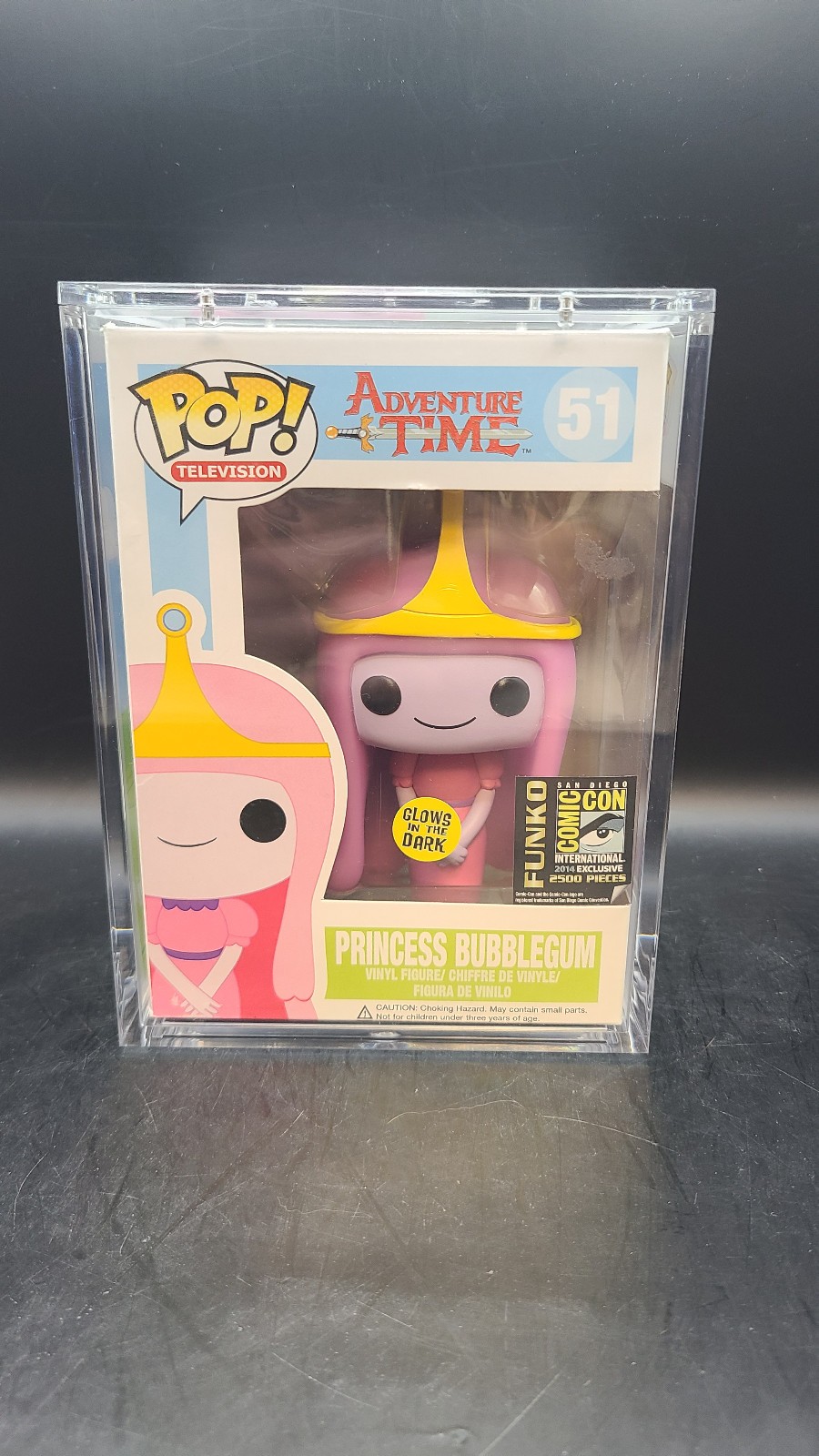Funko Pop Adventure Time - Princess Bubblegum SDCC 2014 #51  /2500 Hard Case