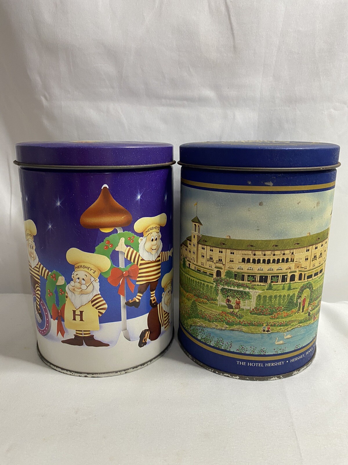 Vintage Hershey\'s Kisses Tins 1992 1993 Holiday Collectible Set